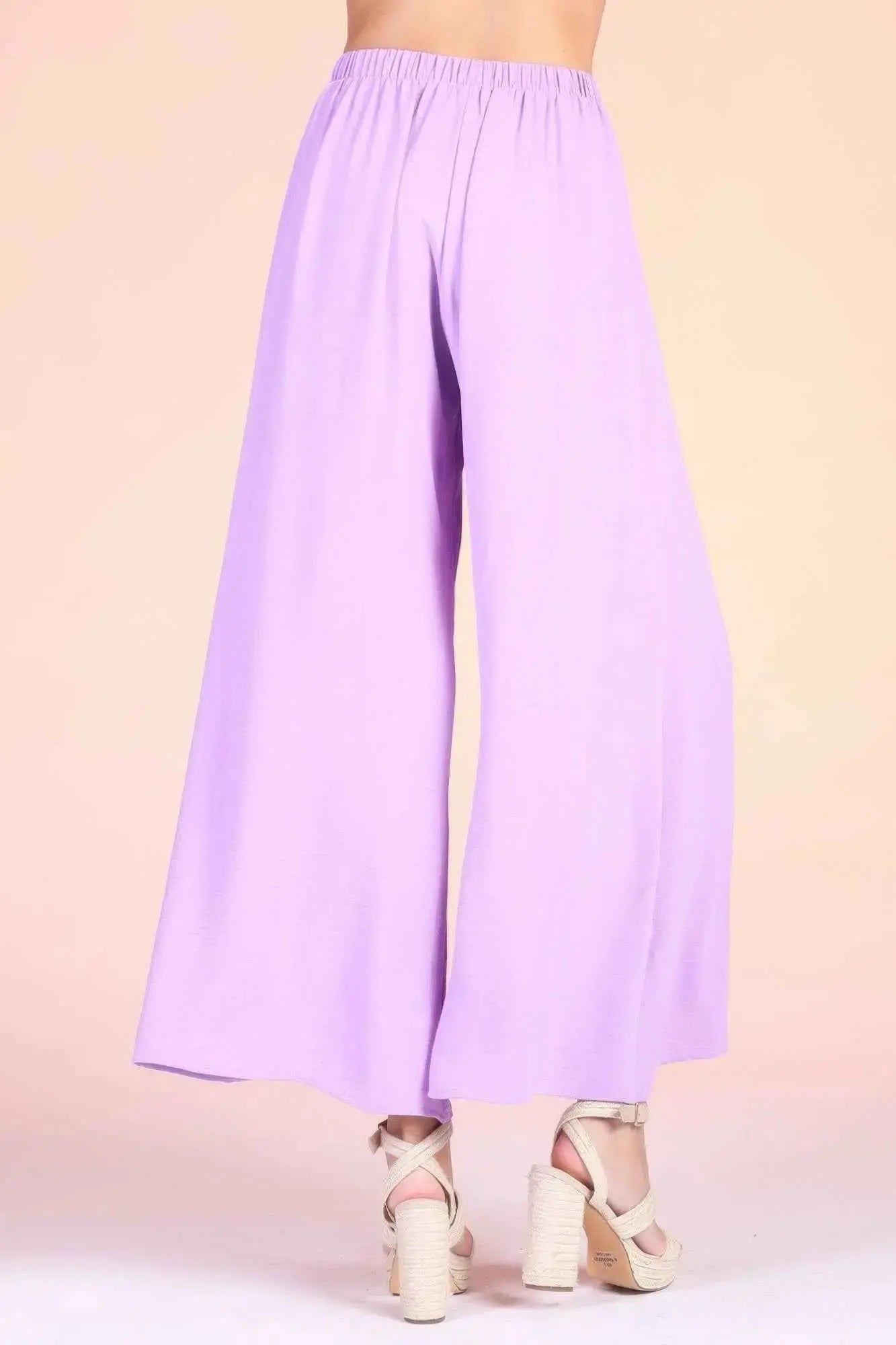 Matte Crepe Wide Leg Swing Pants - Mr Lou’s Place