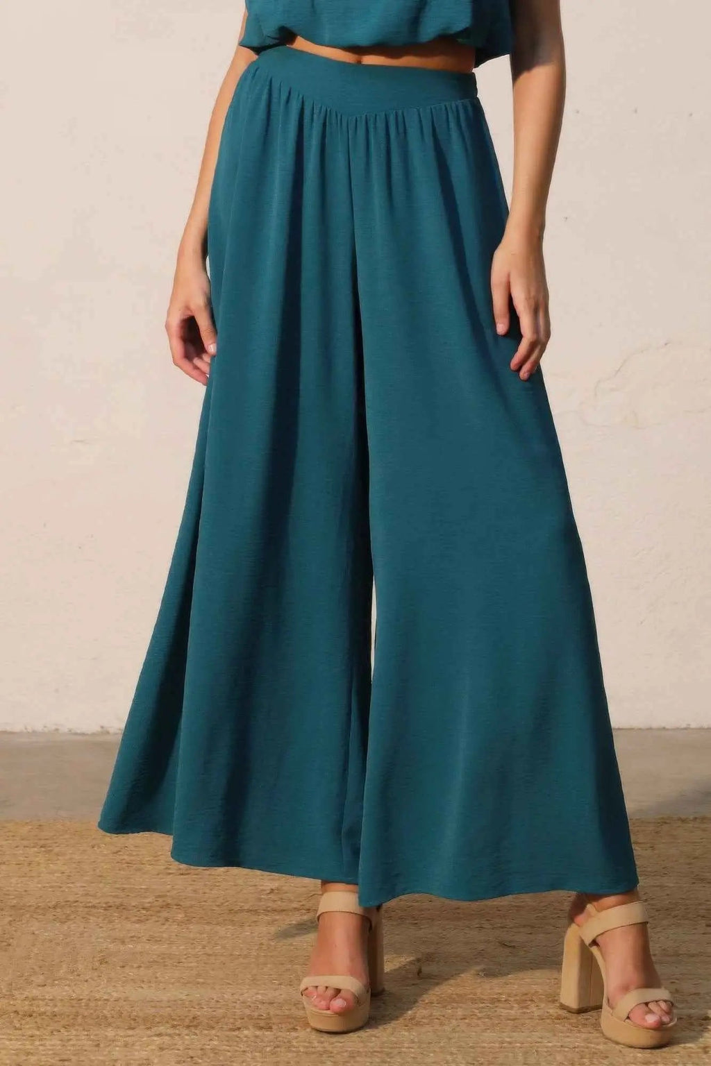 Matte Crepe Wide Leg Swing Pants - Mr Lou’s Place
