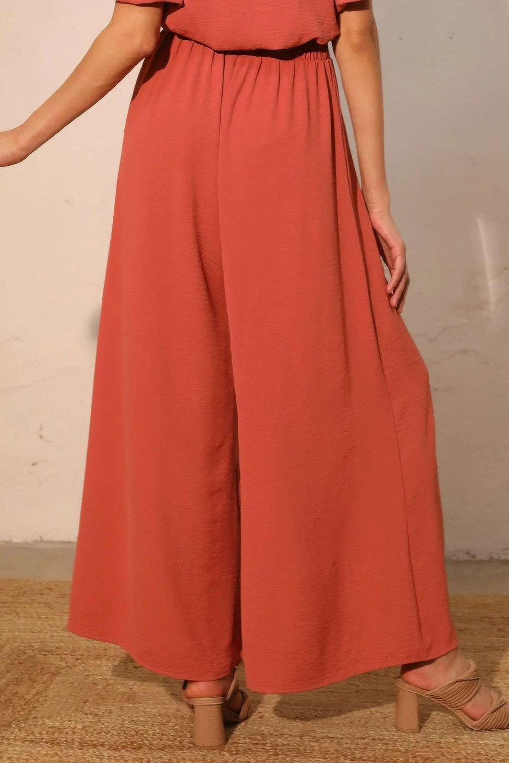 Matte Crepe Wide Leg Swing Pants - Mr Lou’s Place
