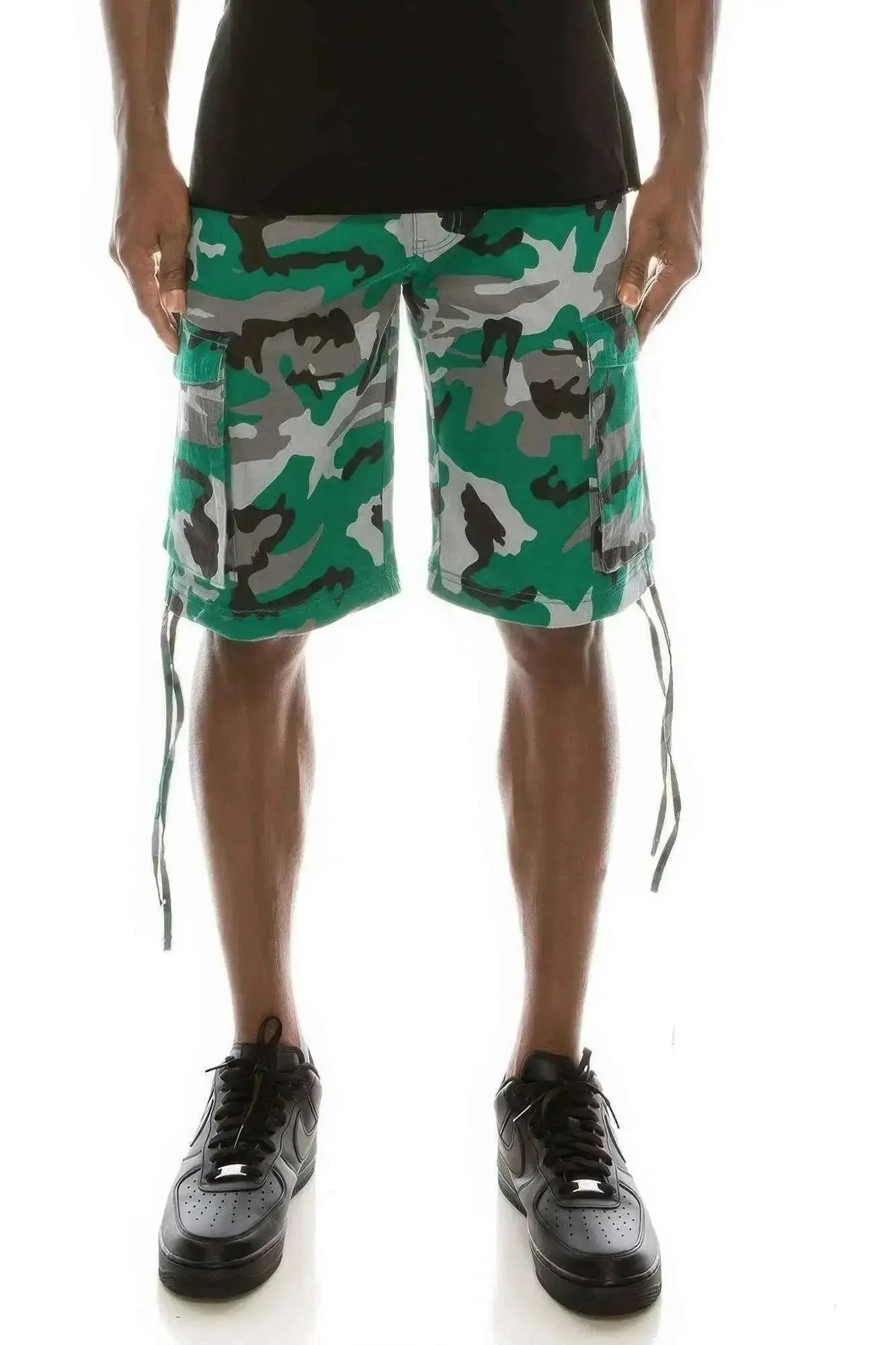 Men's Camo Belted Cargo Shorts - Mr Lou’s Place