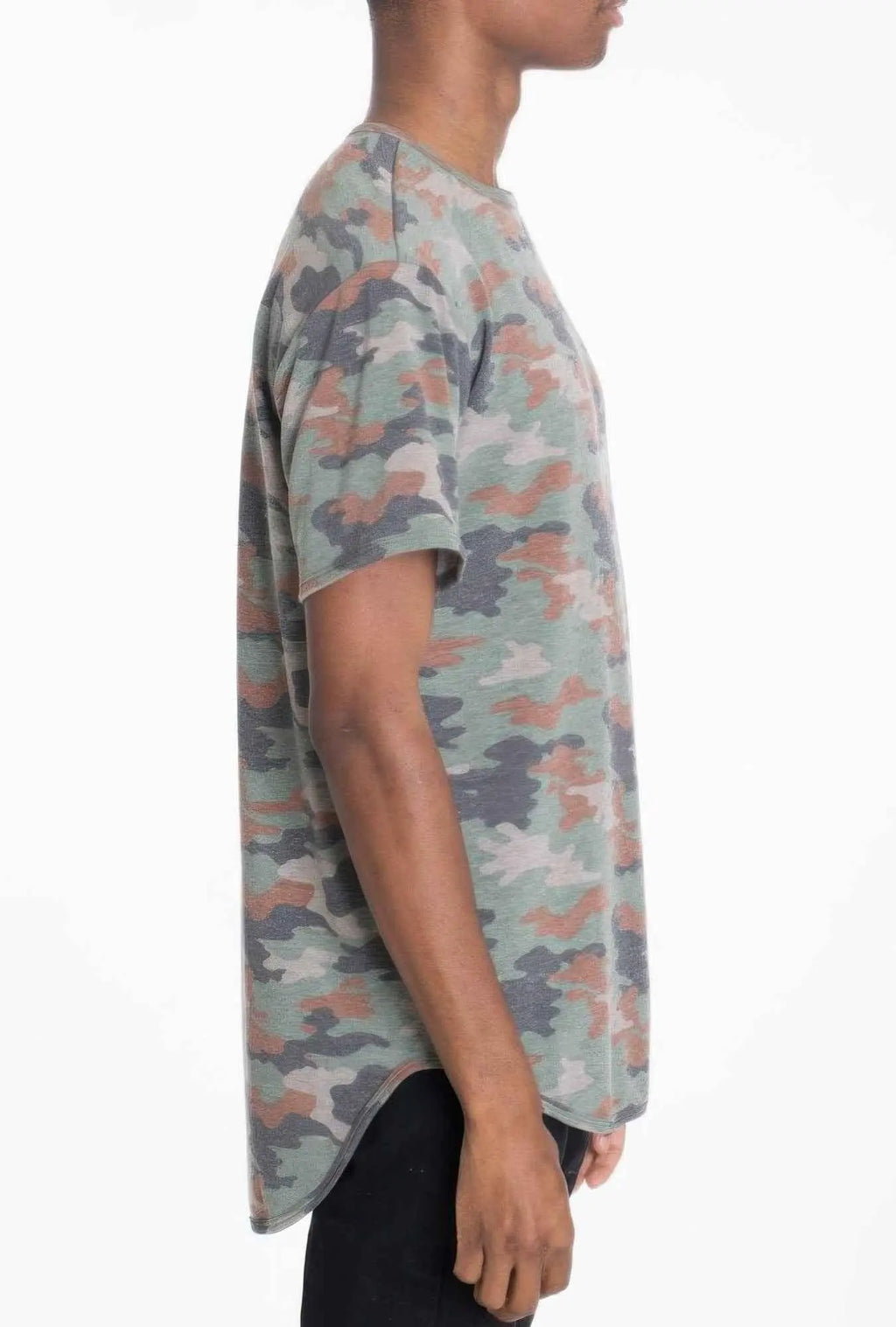 Mens Camo Elongate Scallop Tee T-shirts - Mr Lou’s Place