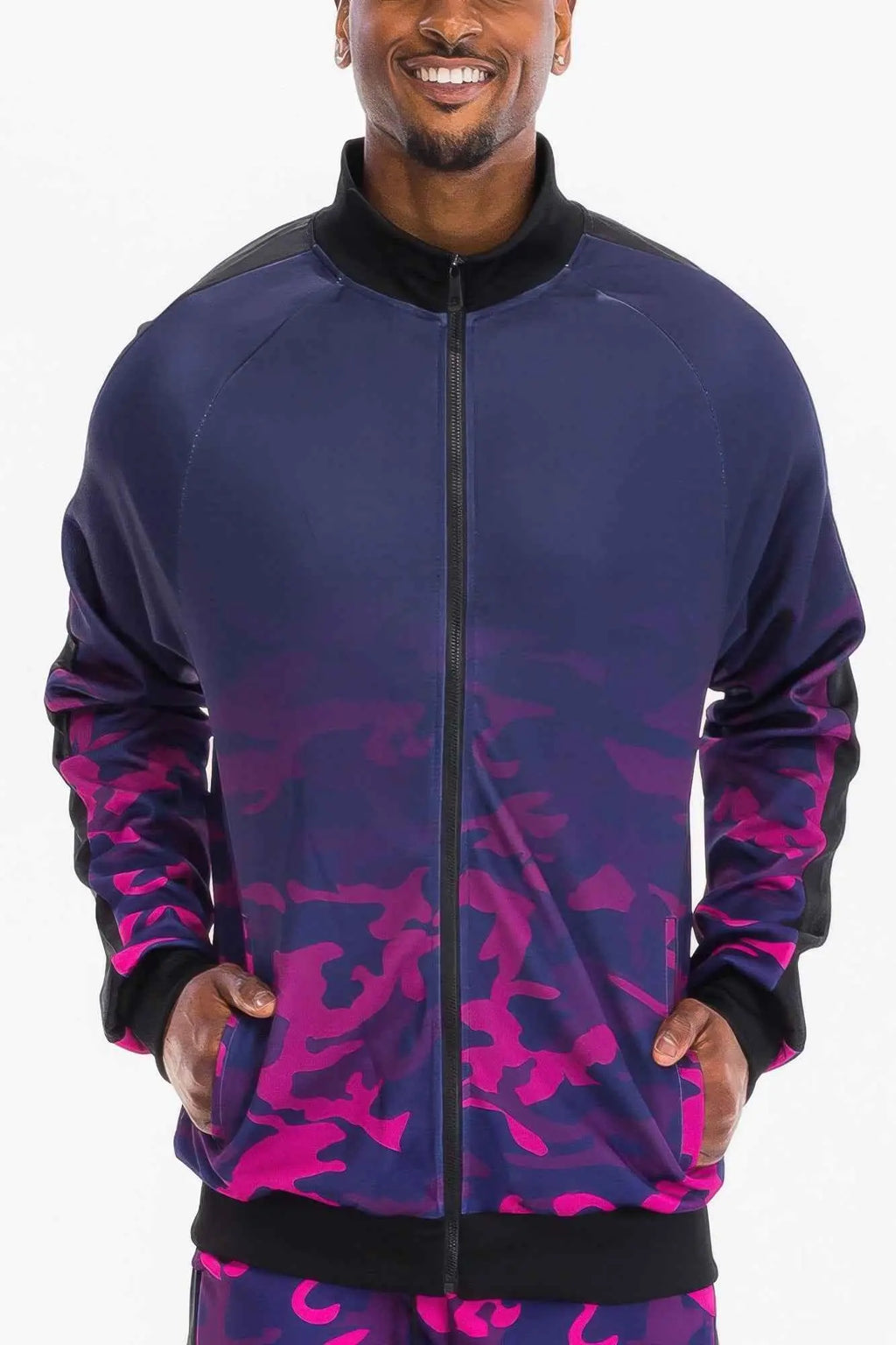 Mens Camo Ombre Track Jacket - Mr Lou’s Place