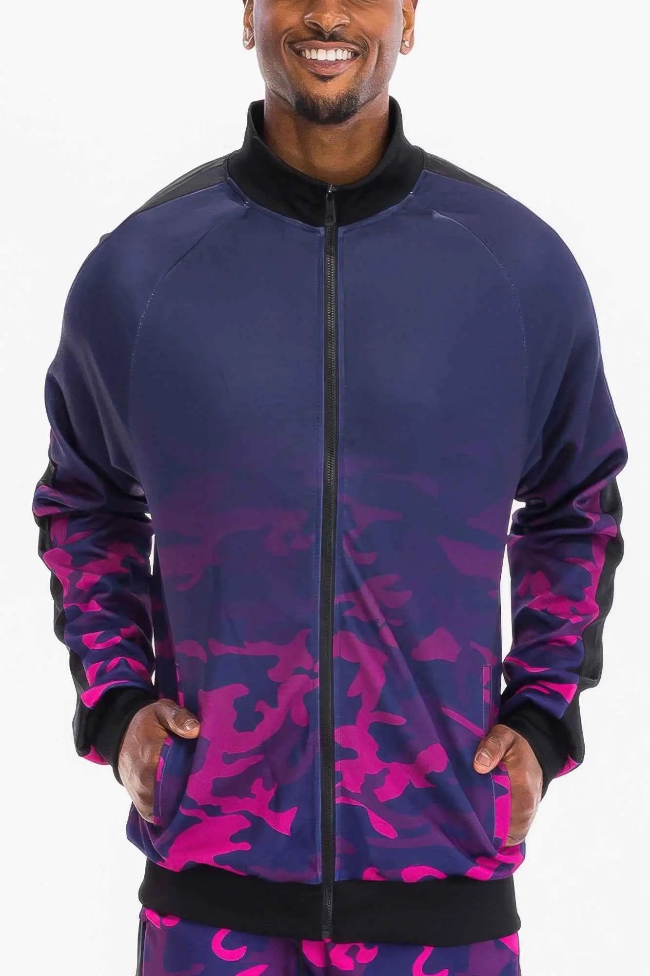 Mens Camo Ombre Track Jacket - Mr Lou’s Place