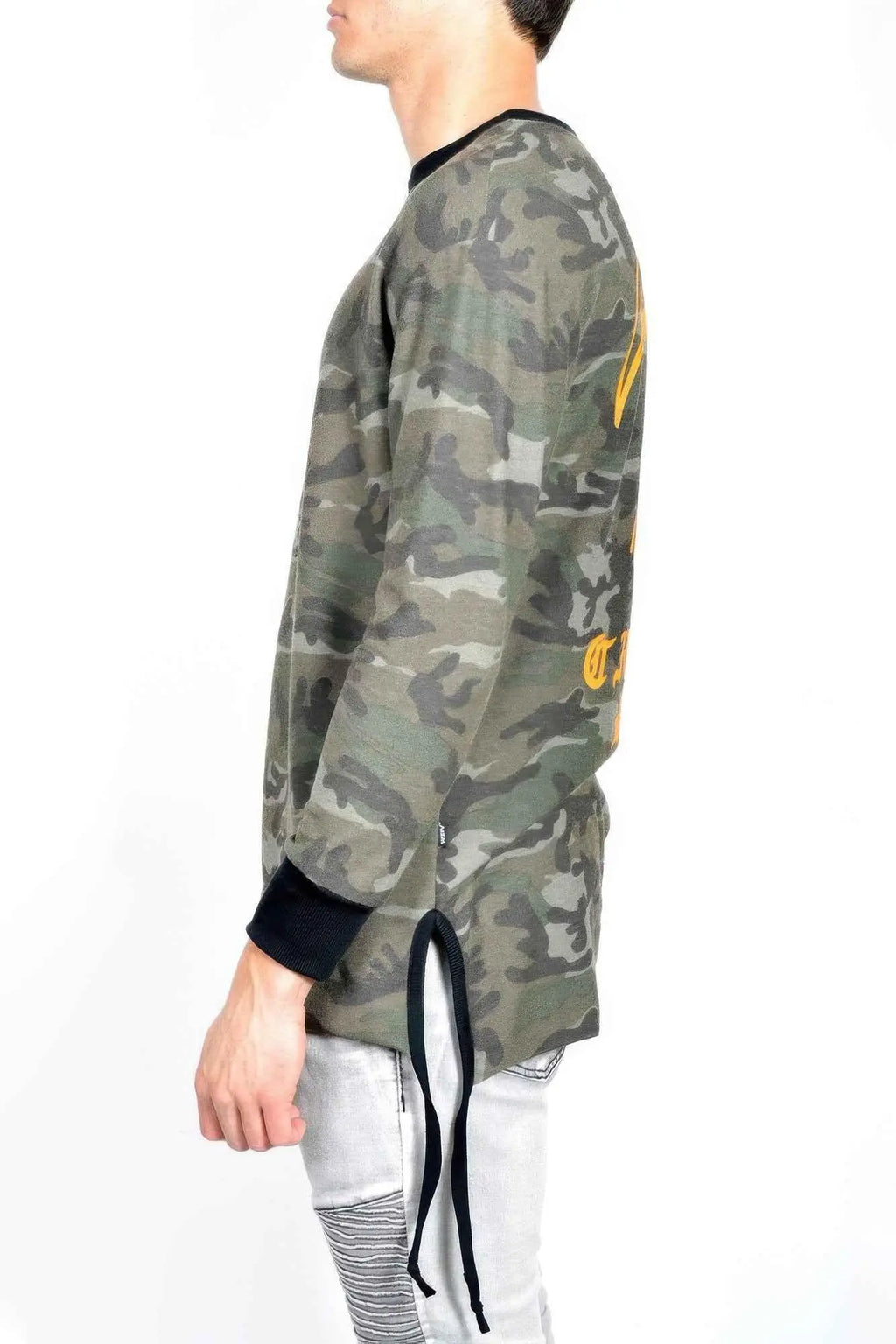 Mens Casual Long Sleeve Camo T-shirt Tops - Mr Lou’s Place