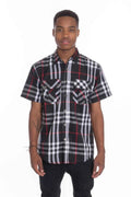 Men's Casual Short Sleeve Checker Shirts - Mr Lou’s Place