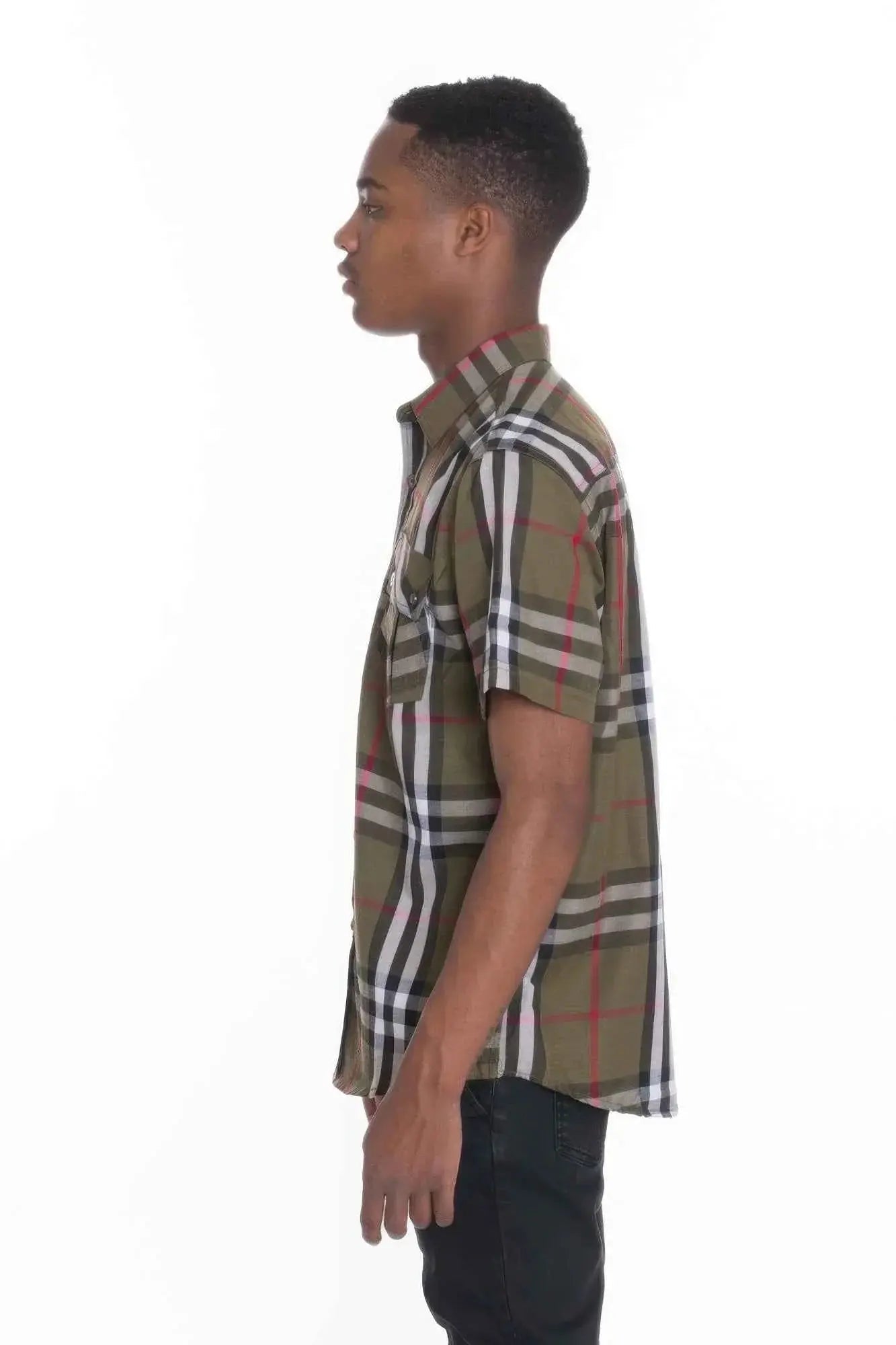 Men's Casual Short Sleeve Checker Shirts - Mr Lou’s Place