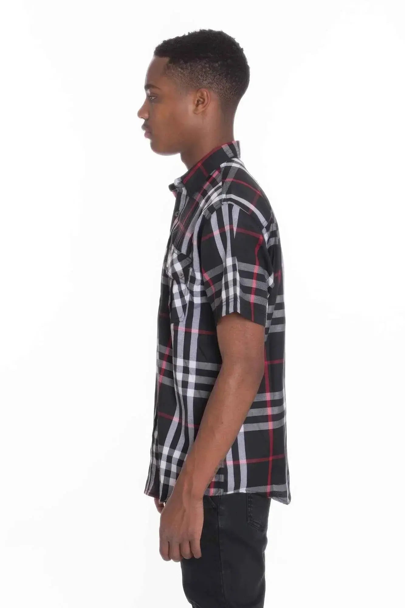 Men's Casual Short Sleeve Checker Shirts - Mr Lou’s Place