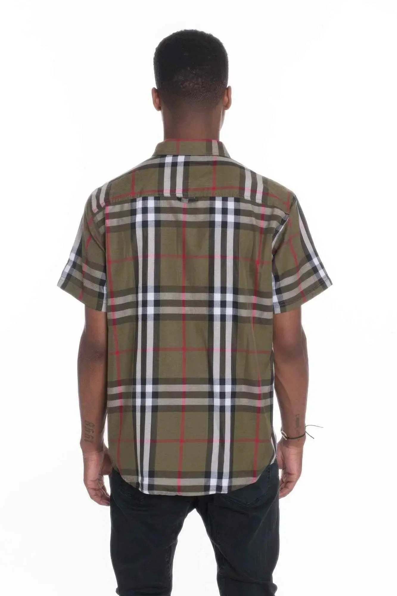 Men's Casual Short Sleeve Checker Shirts - Mr Lou’s Place