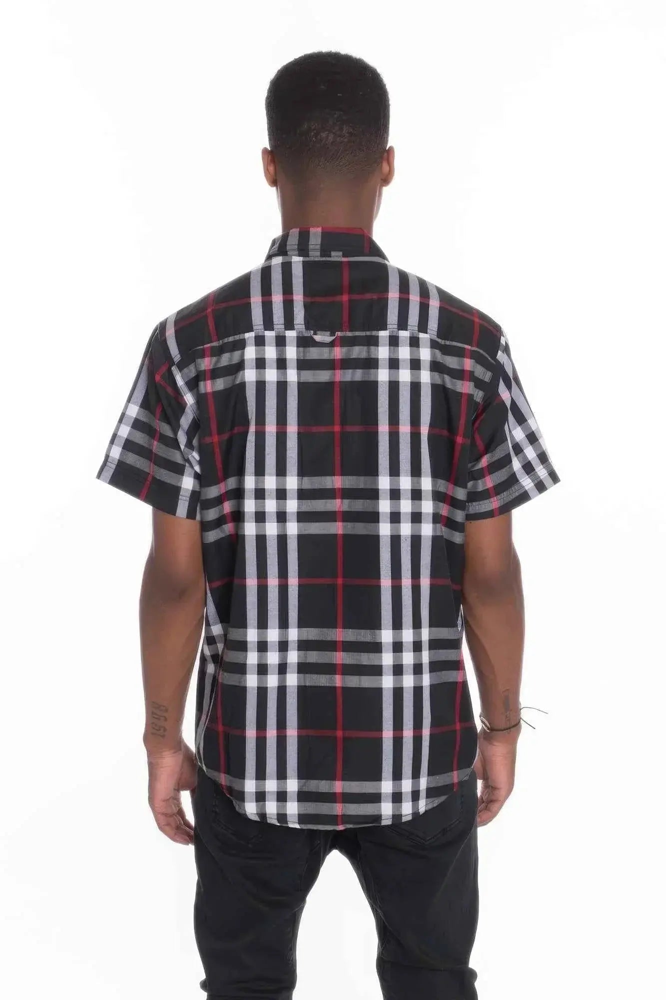 Men's Casual Short Sleeve Checker Shirts - Mr Lou’s Place