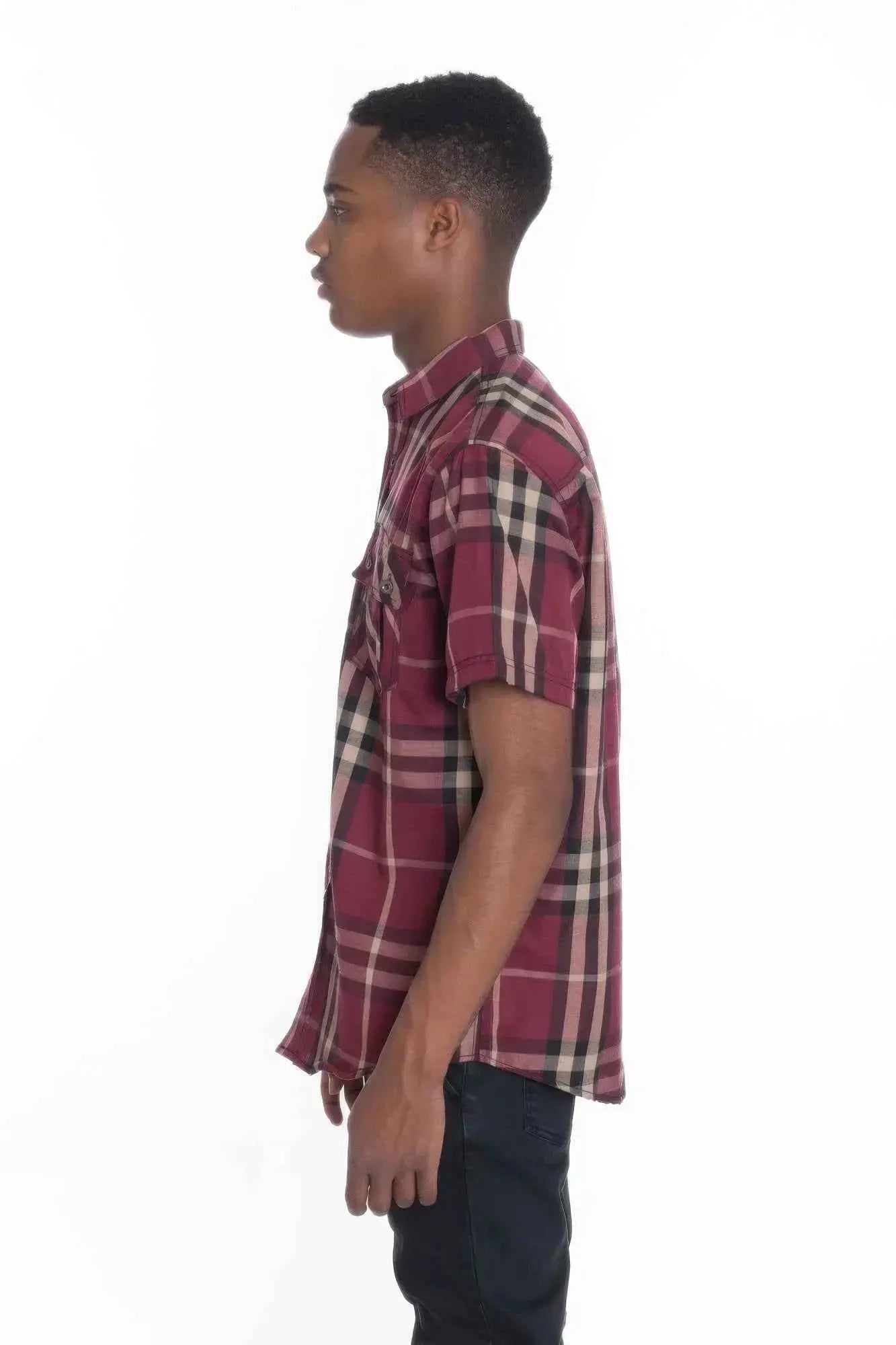 Men's Casual Short Sleeve Checker Shirts - Mr Lou’s Place