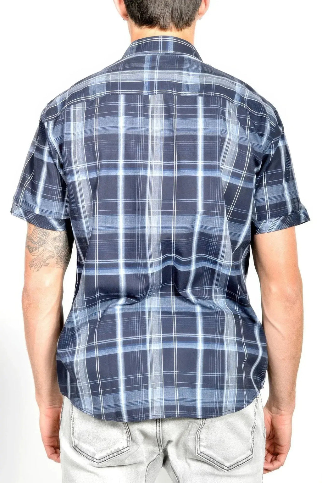 Men's Casual Short Sleeve Plaid Shirts - Mr Lou’s Place