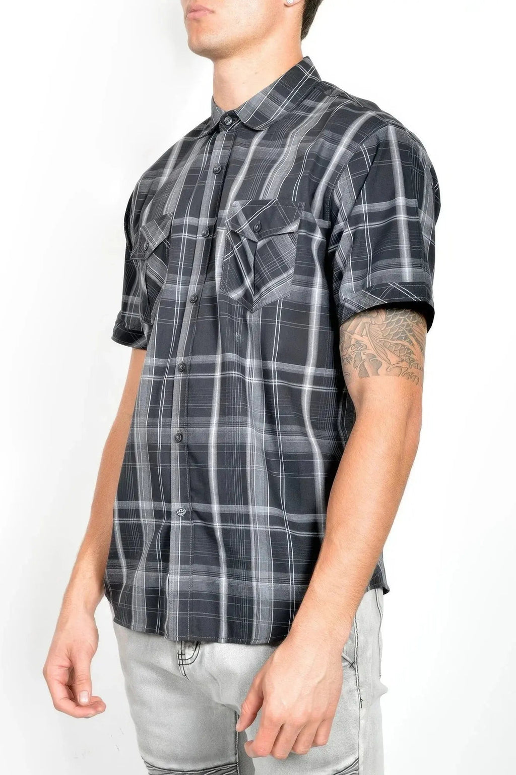 Men's Casual Short Sleeve Plaid Shirts - Mr Lou’s Place