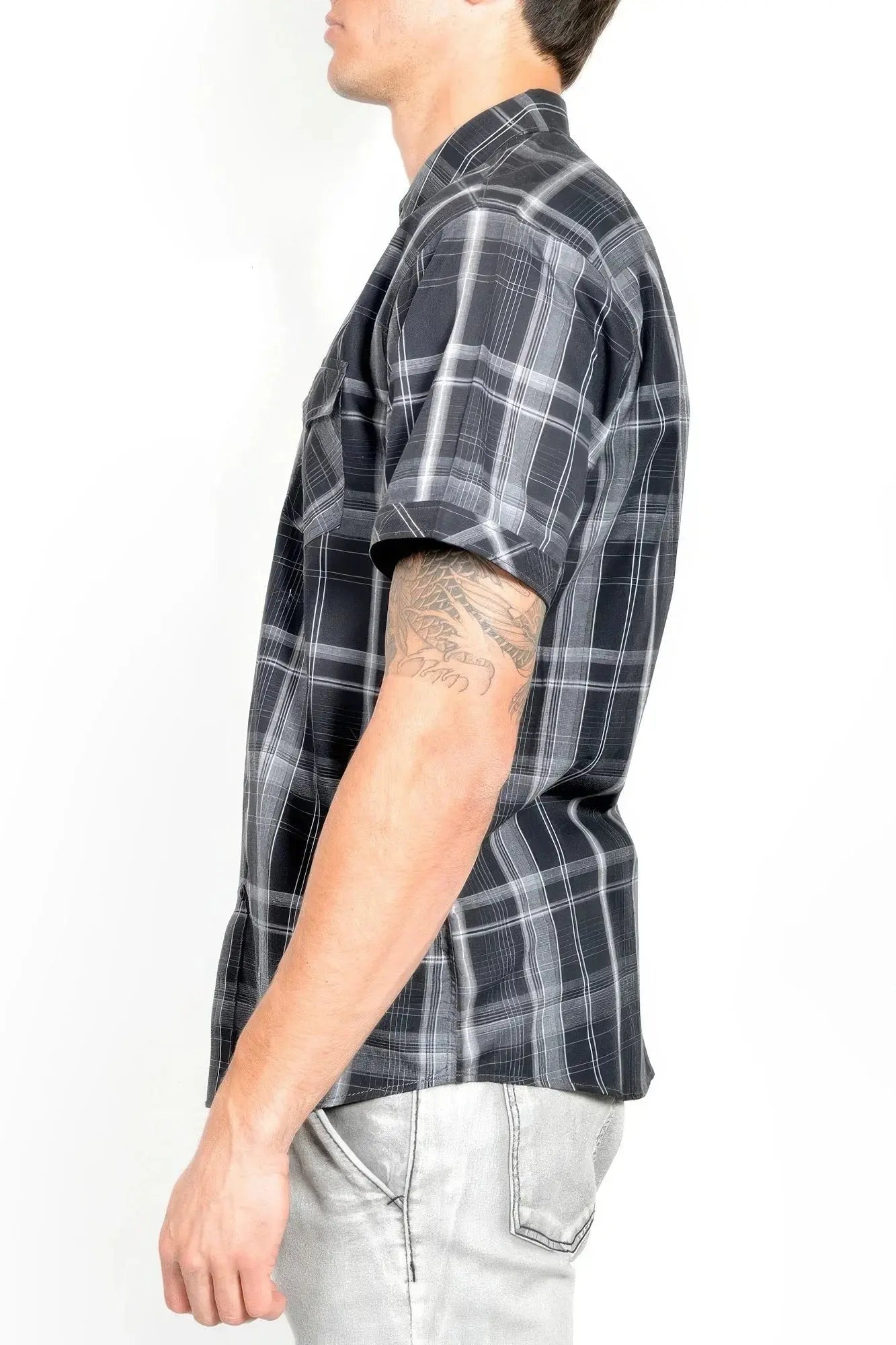 Men's Casual Short Sleeve Plaid Shirts - Mr Lou’s Place