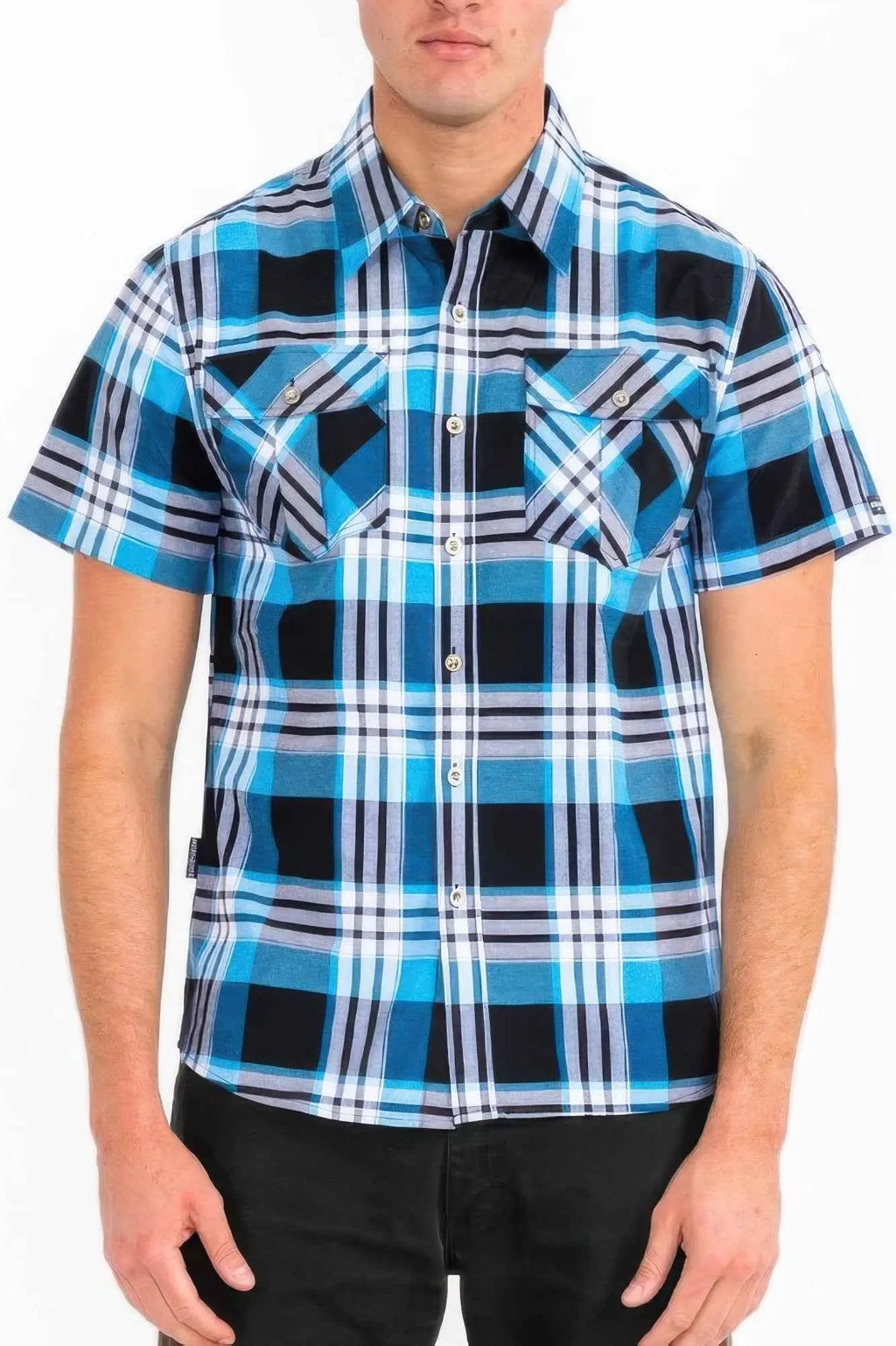 Mens Checkered Two Pocket Shirt - Mr Lou’s Place