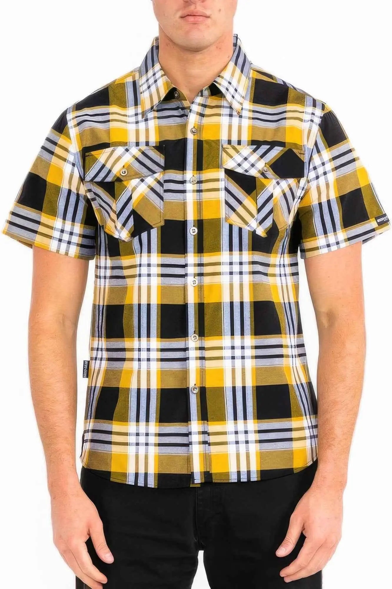 Mens Checkered Two Pocket Shirt - Mr Lou’s Place