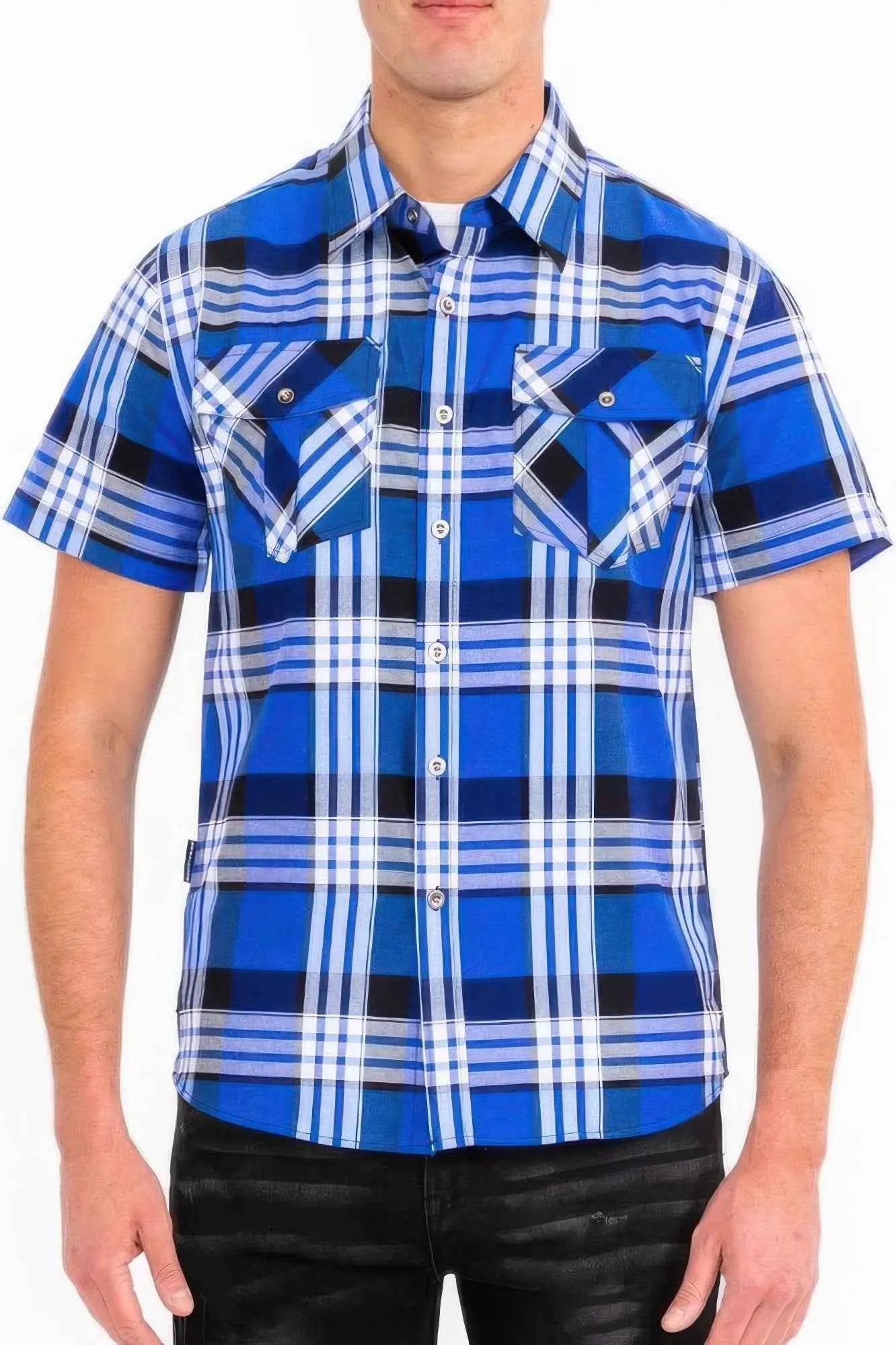 Mens Checkered Two Pocket Shirt - Mr Lou’s Place