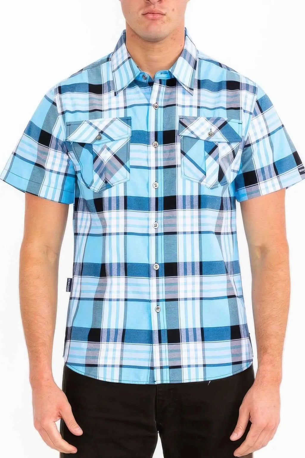 Mens Checkered Two Pocket Shirt - Mr Lou’s Place