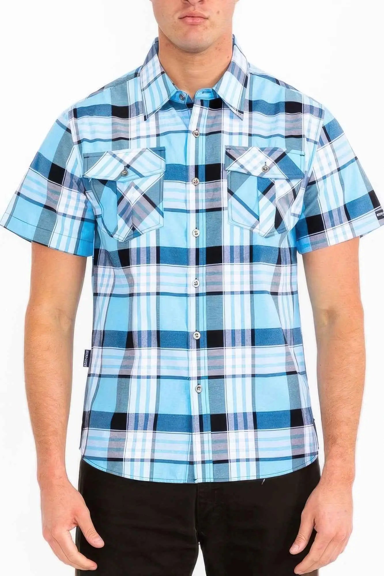 Mens Checkered Two Pocket Shirt - Mr Lou’s Place