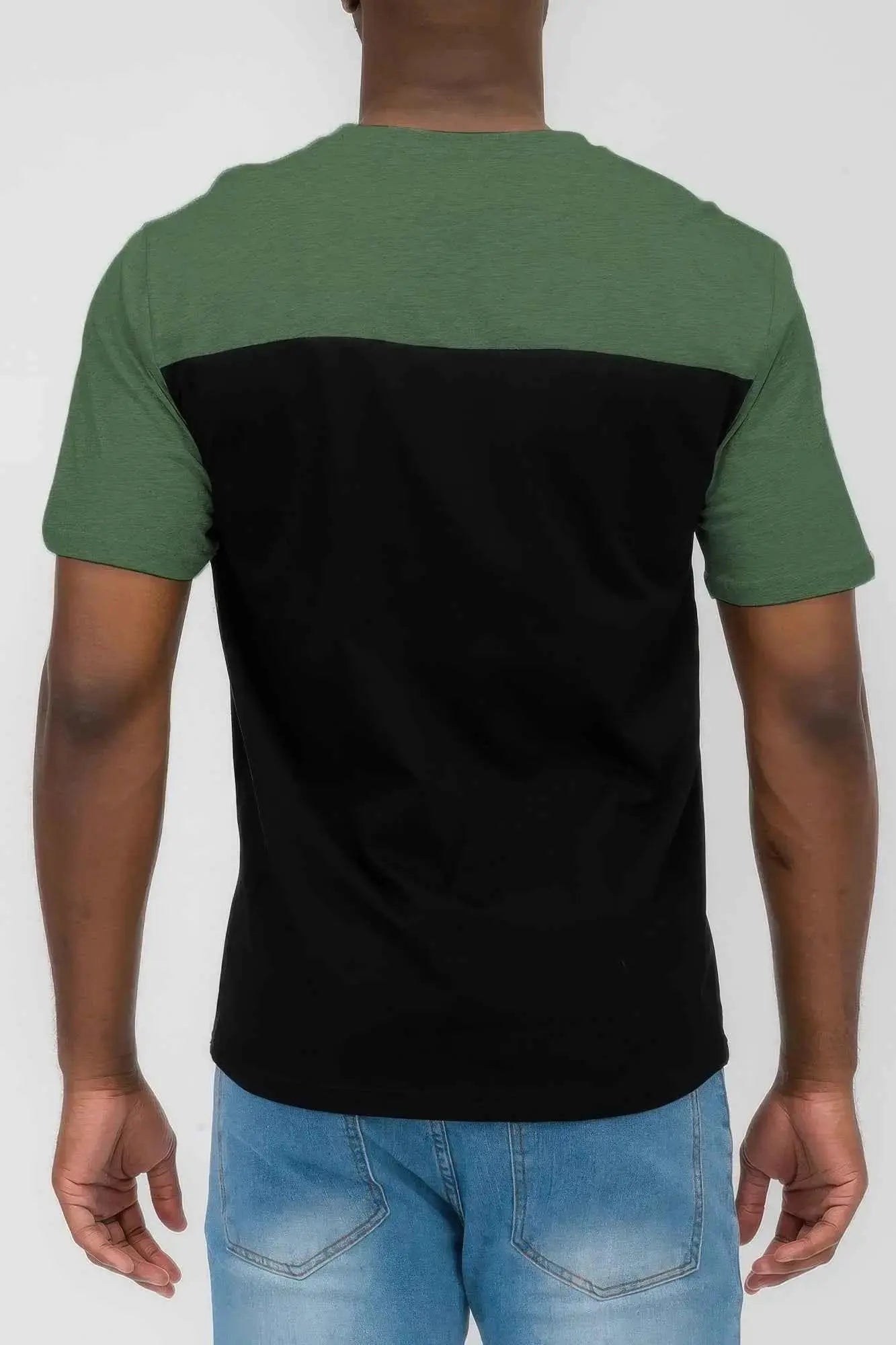 Mens Color Block Short Sleeve Tshirt - Mr Lou’s Place
