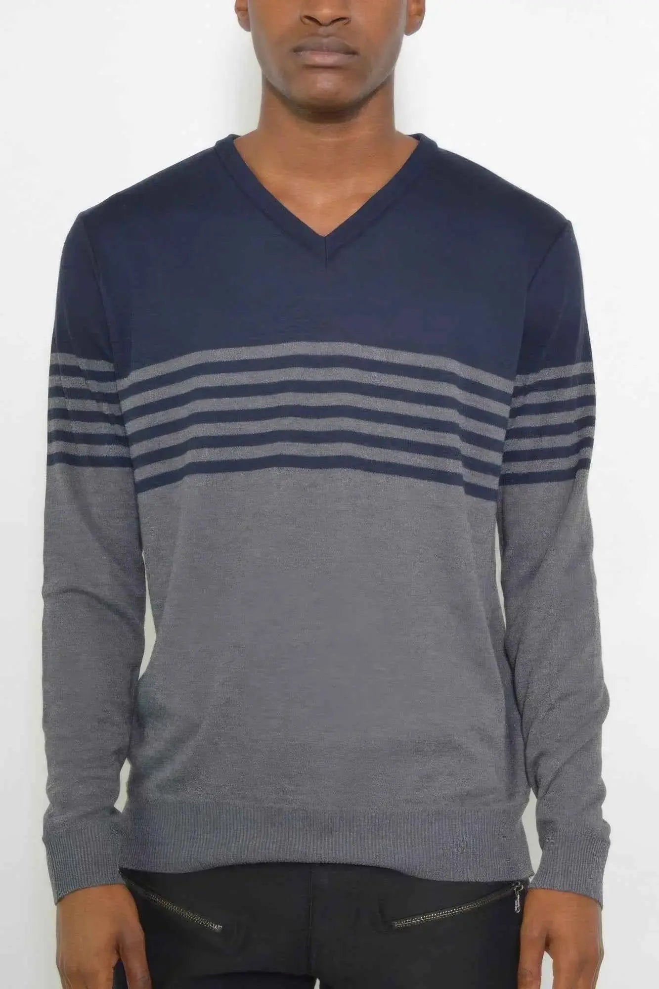 Mens Knit Vneck Pullover Sweater - Mr Lou’s Place