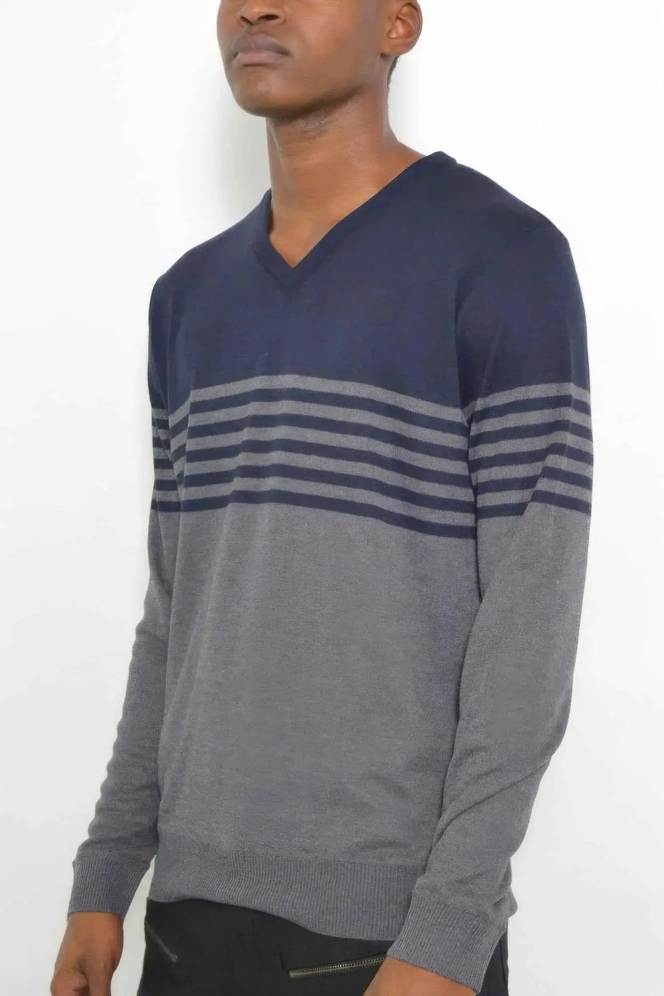 Mens Knit Vneck Pullover Sweater - Mr Lou’s Place