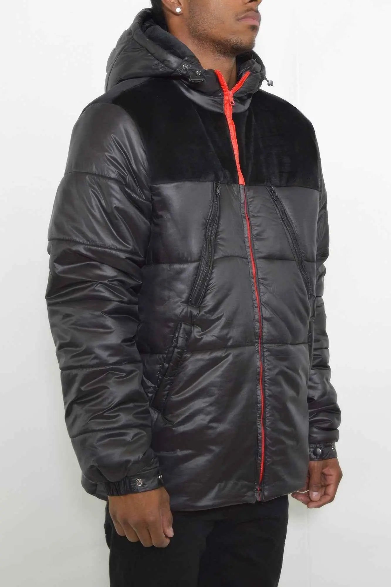 Mens Padded Buffle Puffer Jacket - Mr Lou’s Place