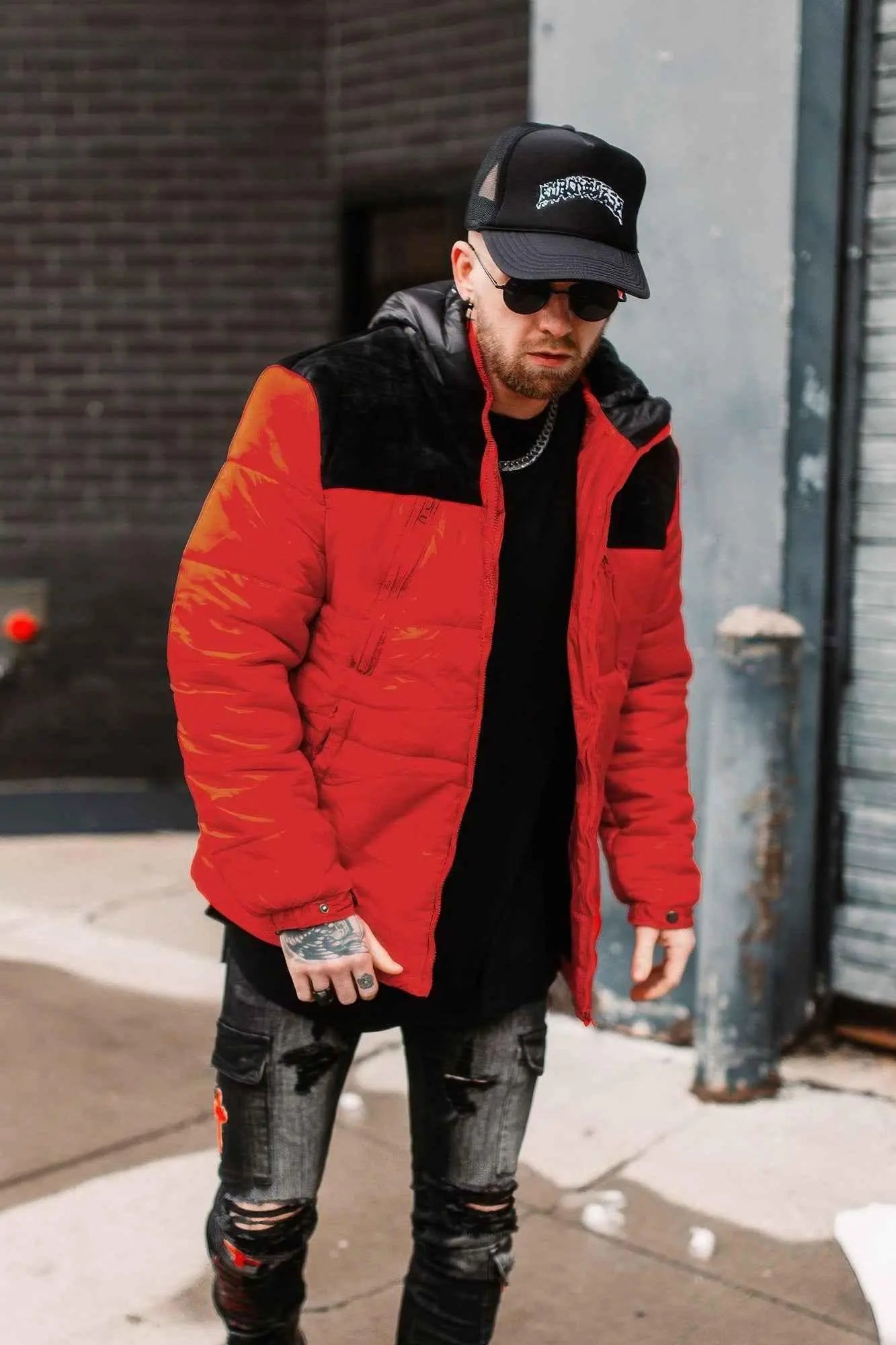 Mens Padded Buffle Puffer Jacket - Mr Lou’s Place