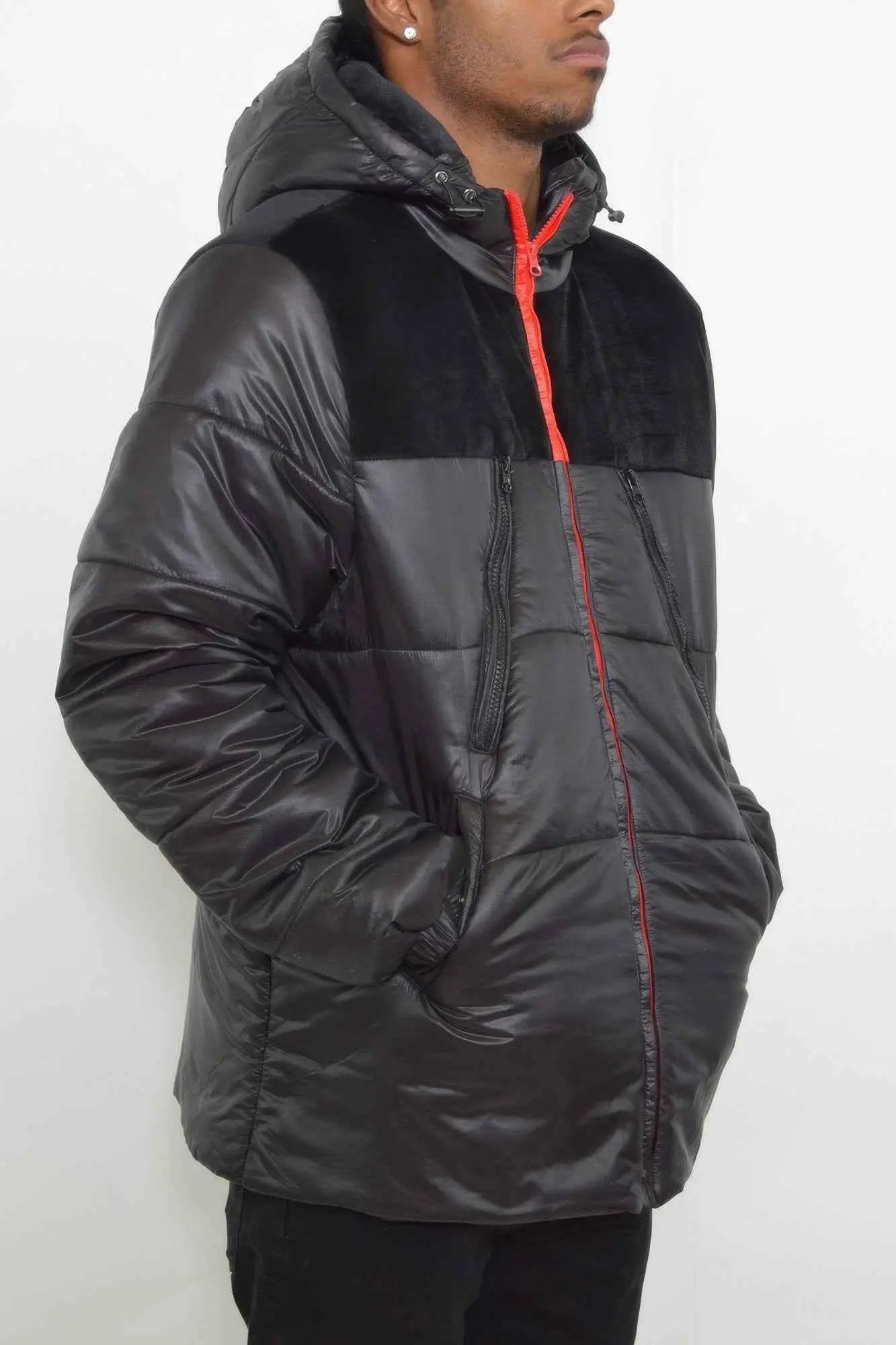 Mens Padded Buffle Puffer Jacket - Mr Lou’s Place