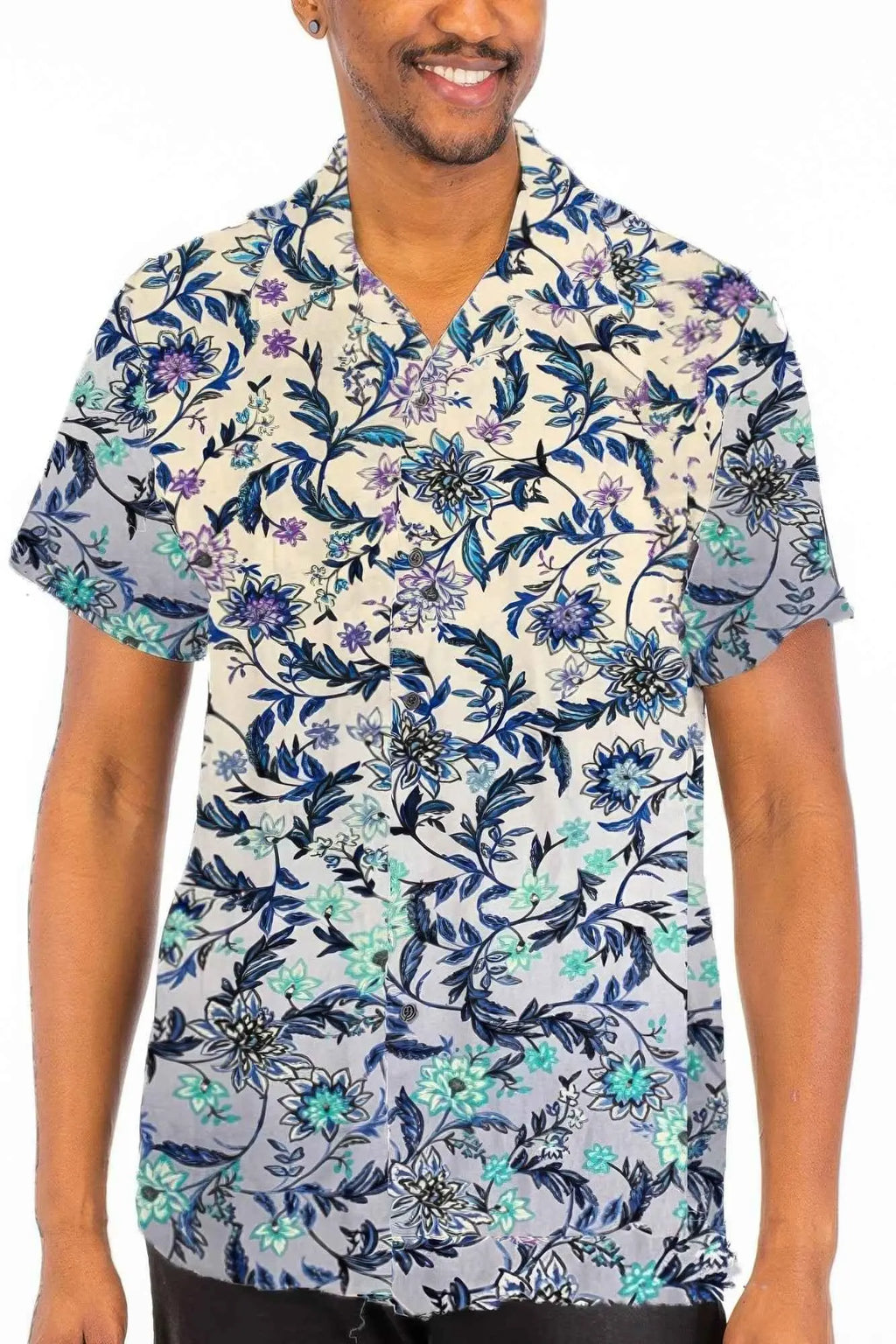 Mens Paisley Button Down Shirt - Mr Lou’s Place