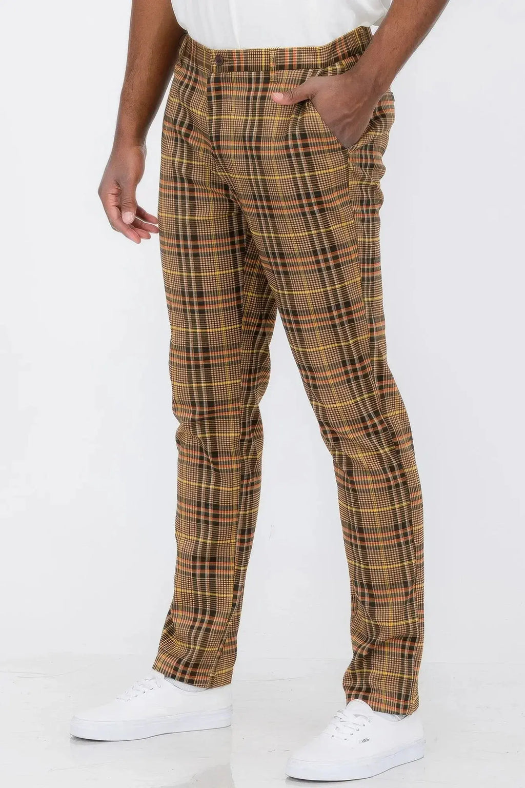 Mens Plaid Trouser Pants - Mr Lou’s Place