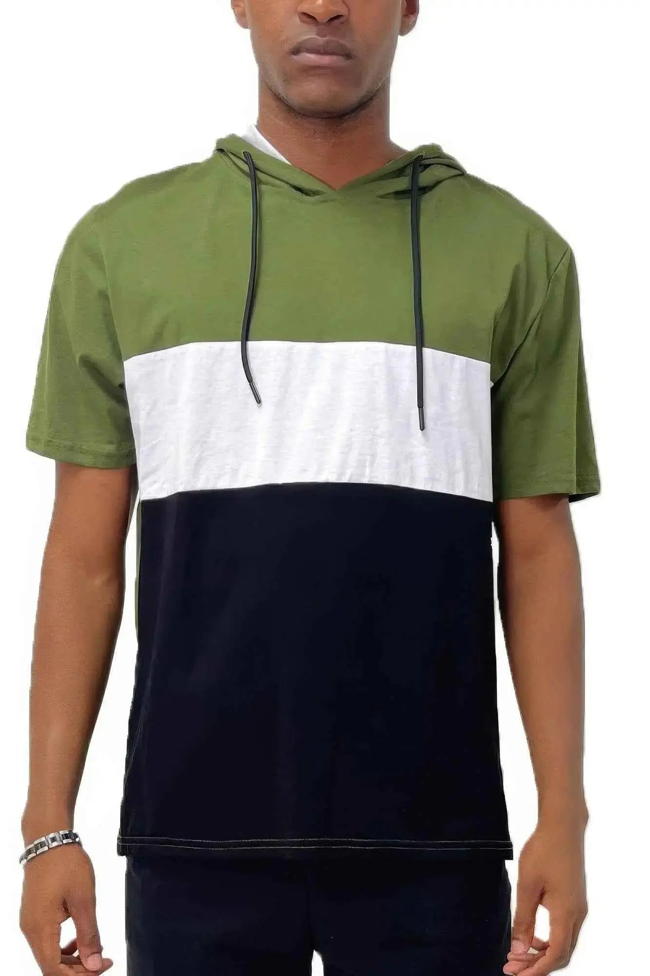 Mens Short Sleeve Hooded Tshirt - Mr Lou’s Place