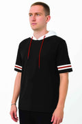 Mens Short Sleeve Hooded Tshirt - Mr Lou’s Place