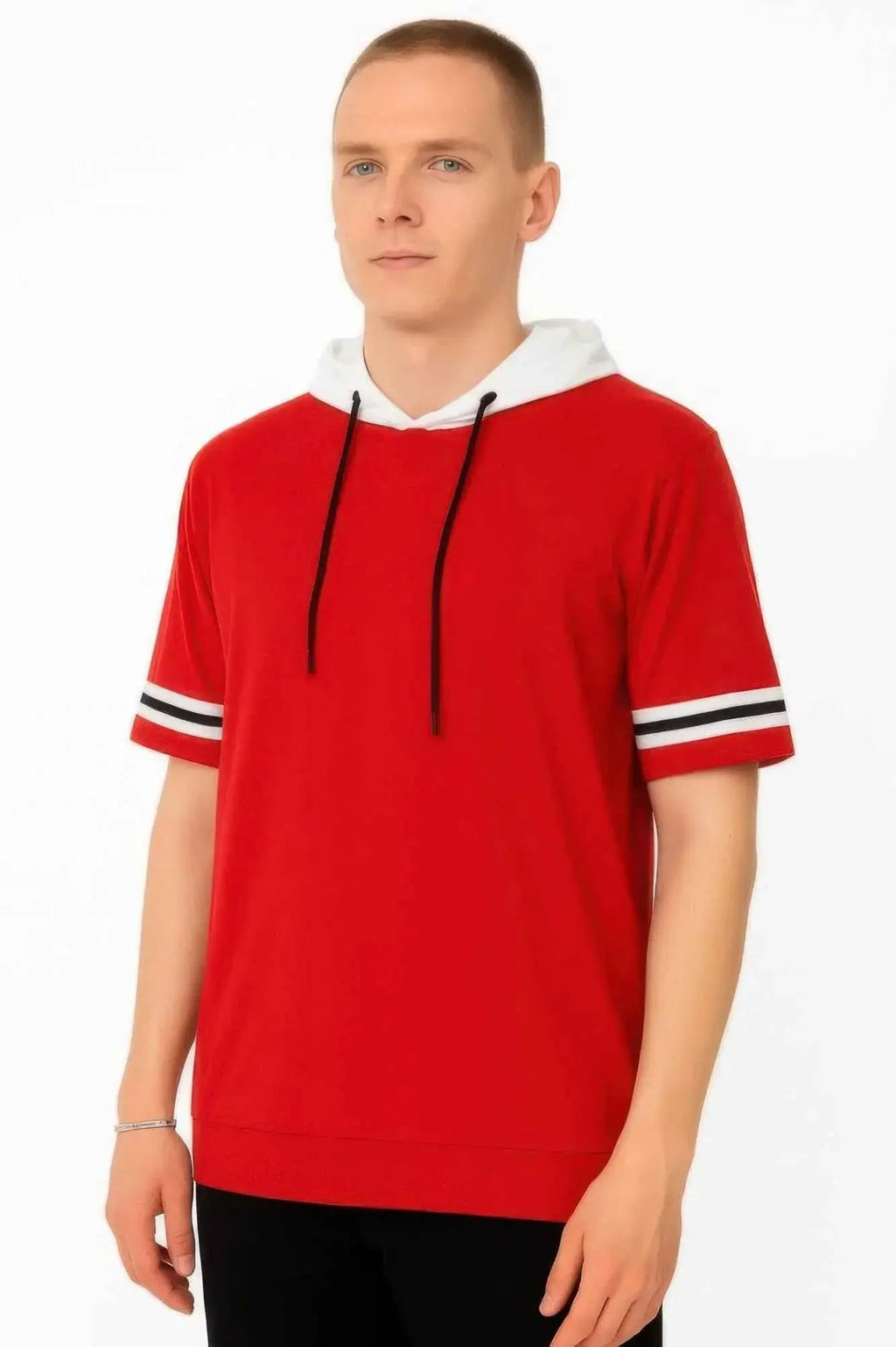 Mens Short Sleeve Hooded Tshirt - Mr Lou’s Place