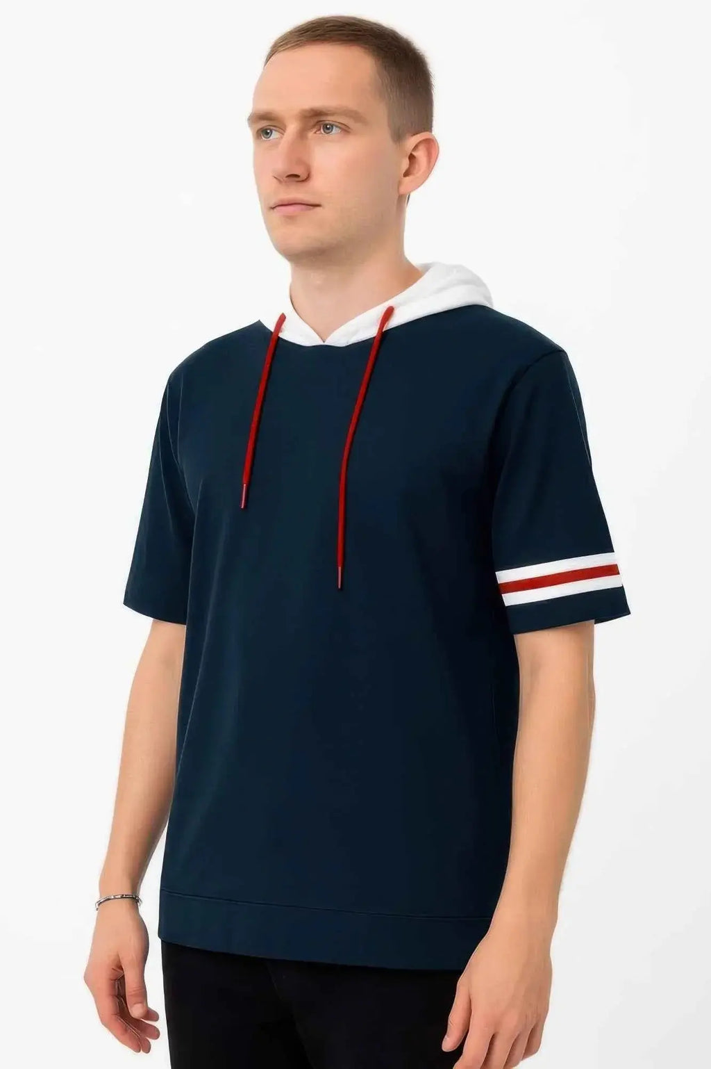 Mens Short Sleeve Hooded Tshirt - Mr Lou’s Place