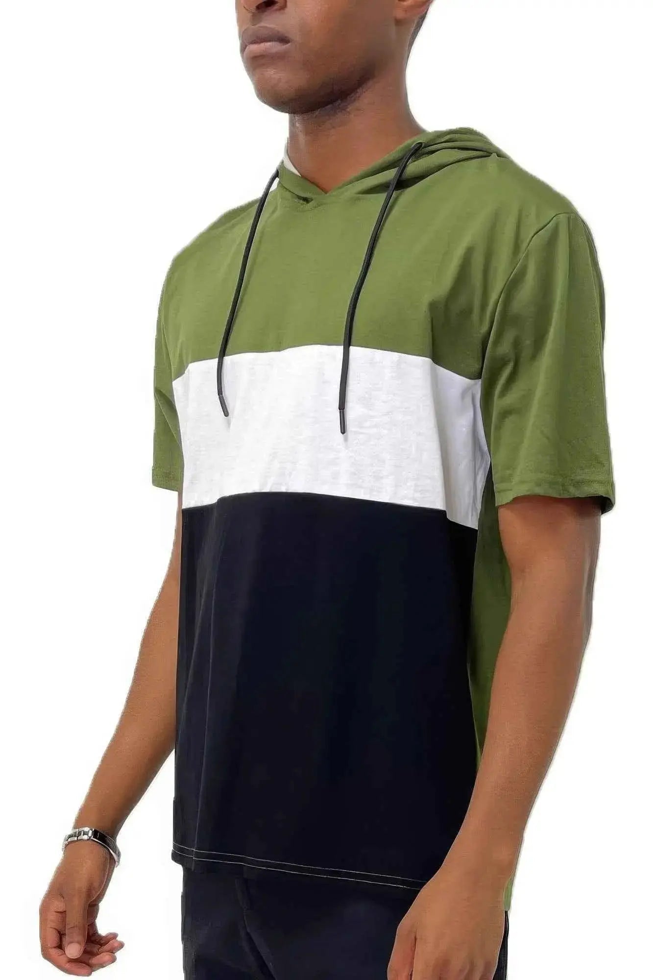 Mens Short Sleeve Hooded Tshirt - Mr Lou’s Place