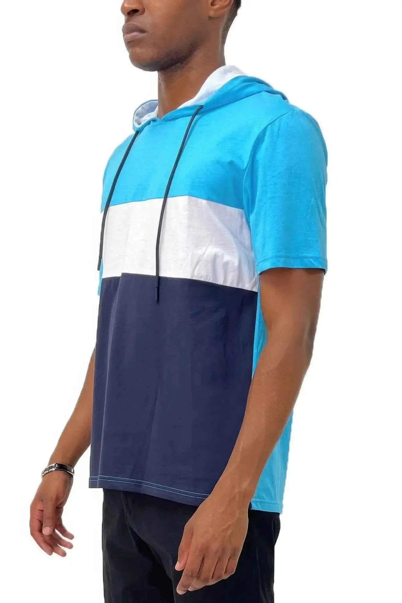 Mens Short Sleeve Hooded Tshirt - Mr Lou’s Place