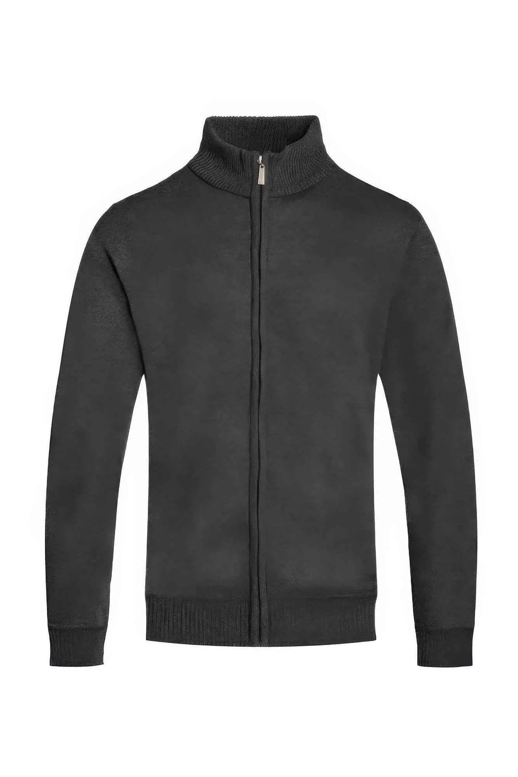 Mens Solid Full Zip Sweater - Mr Lou’s Place