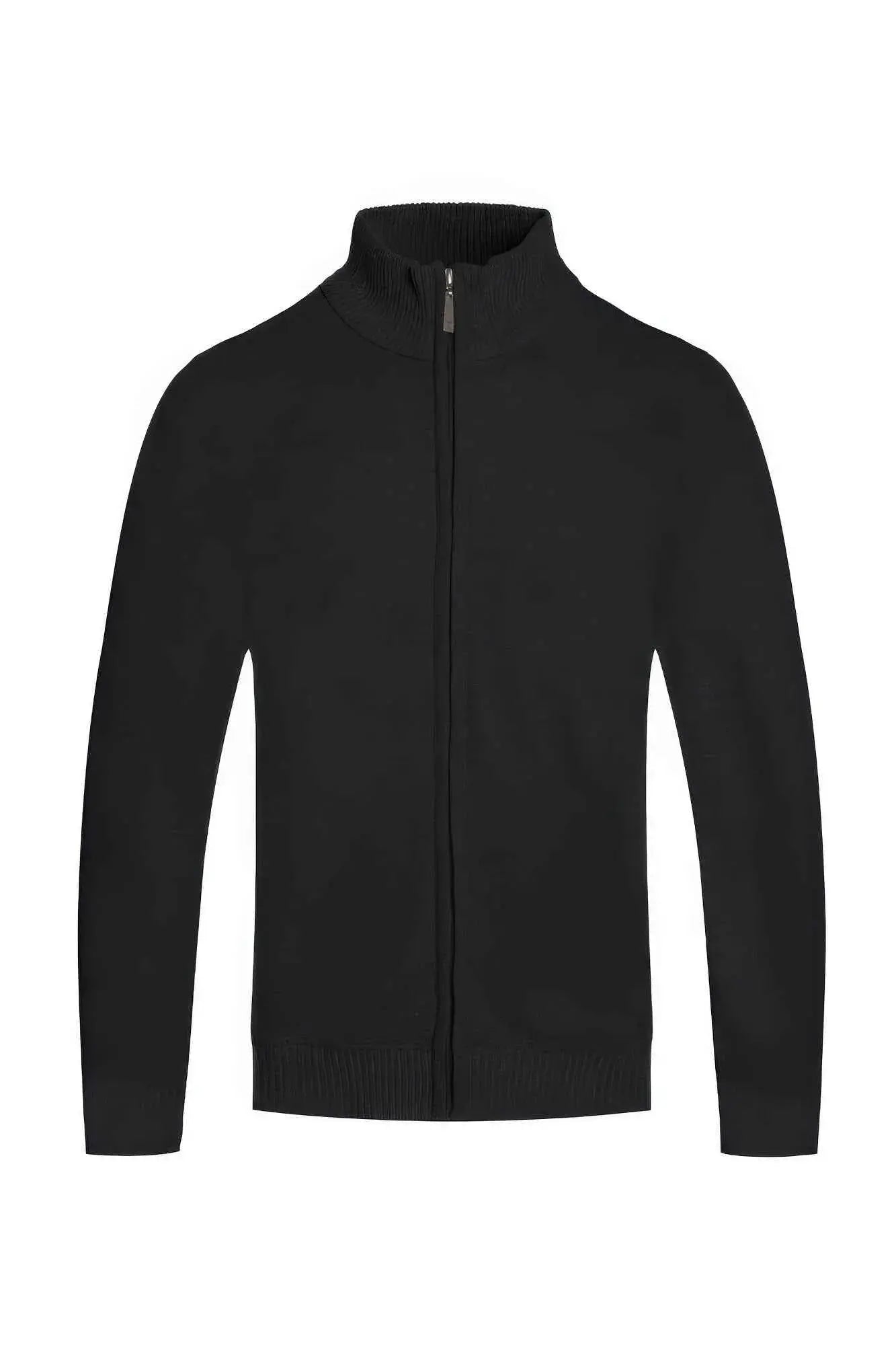 Mens Solid Full Zip Sweater - Mr Lou’s Place