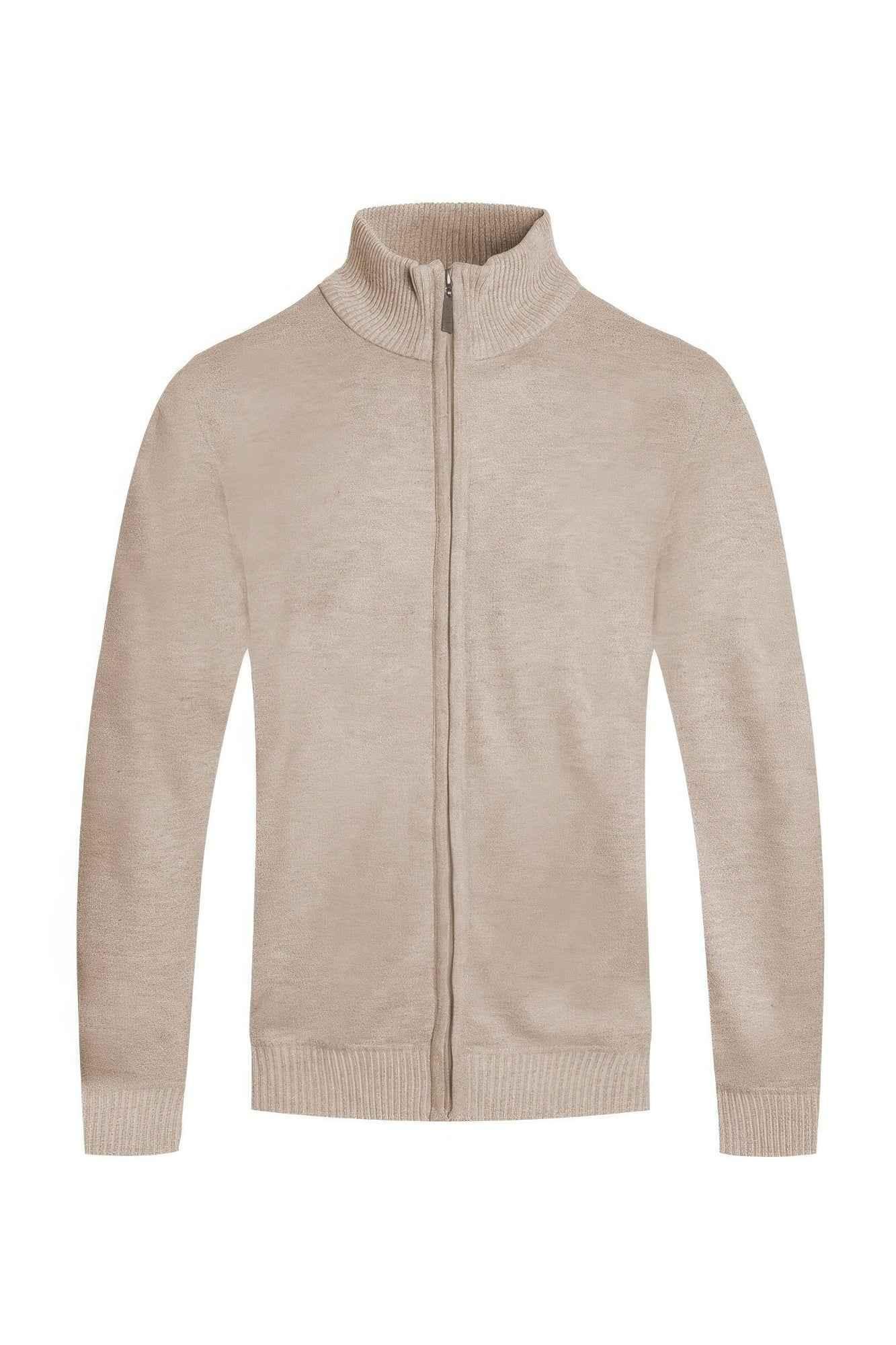 Mens Solid Full Zip Sweater - Mr Lou’s Place
