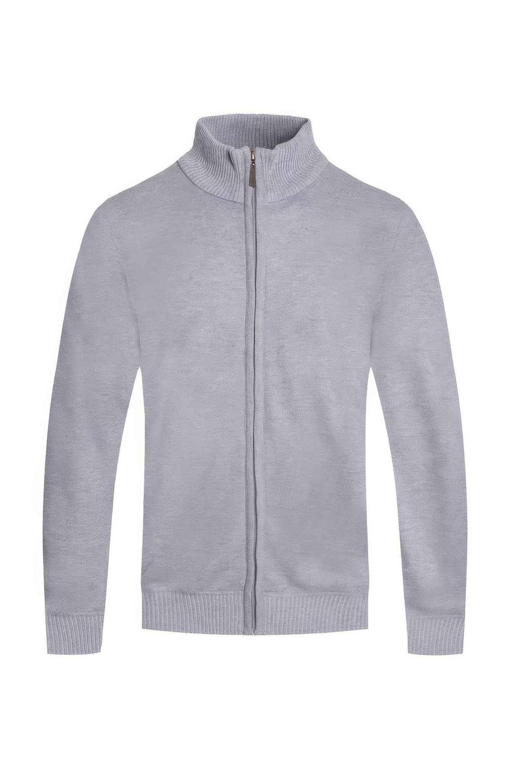 Mens Solid Full Zip Sweater - Mr Lou’s Place