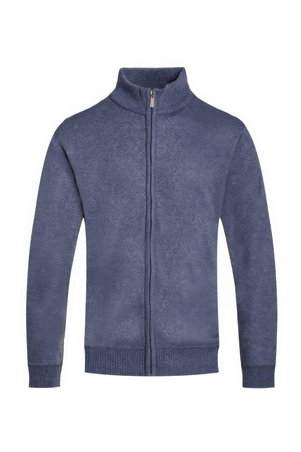 Mens Solid Full Zip Sweater - Mr Lou’s Place