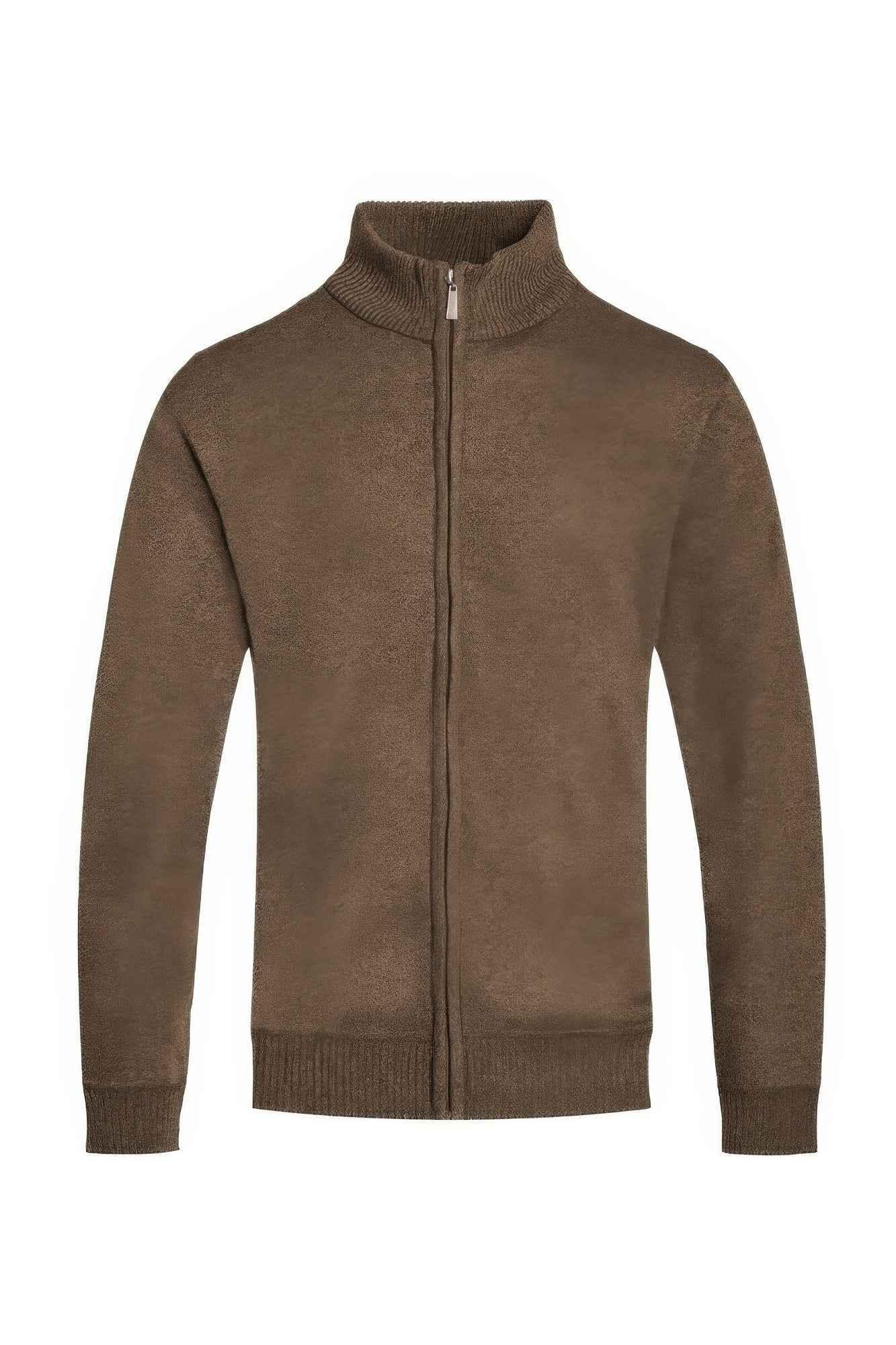 Mens Solid Full Zip Sweater - Mr Lou’s Place