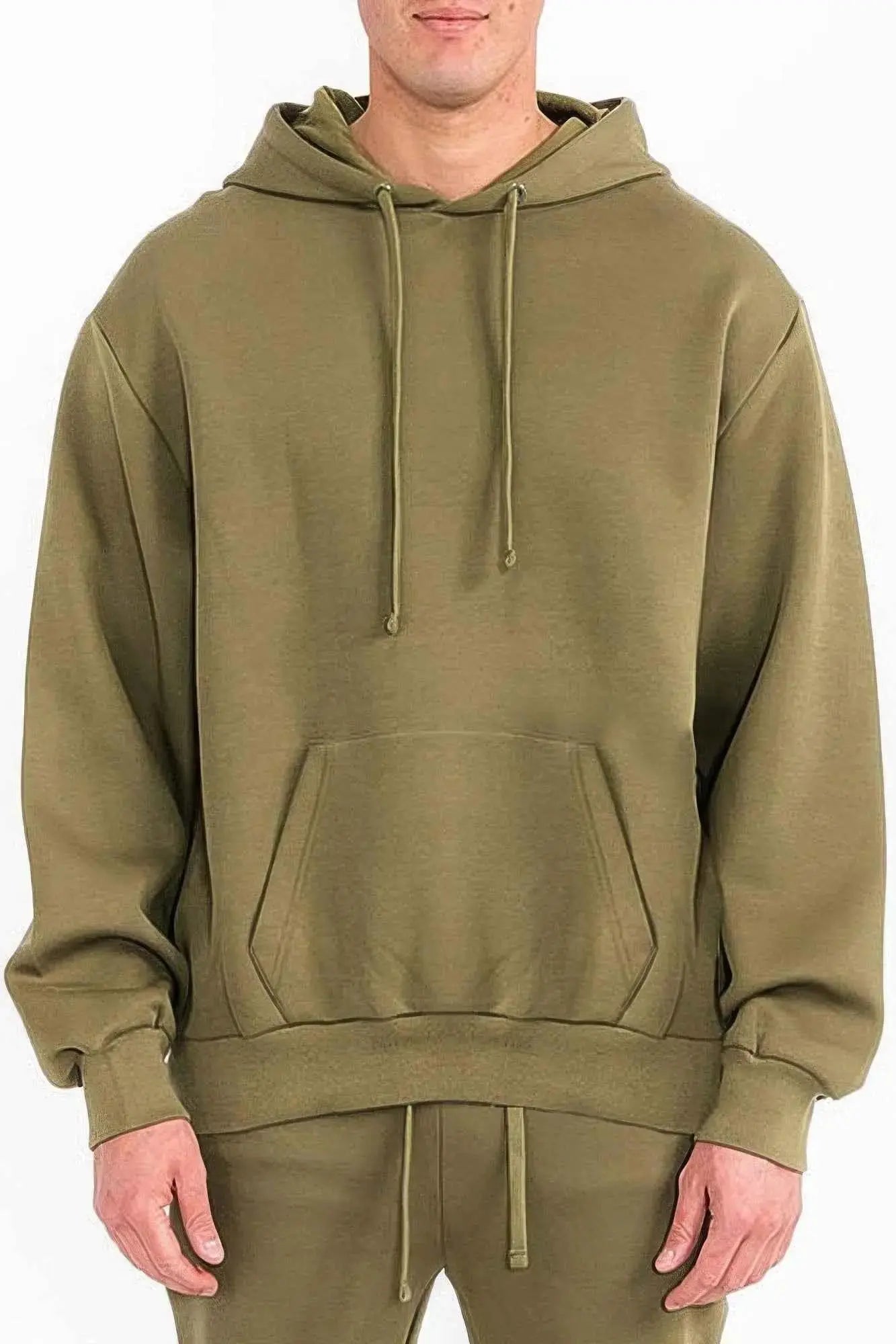 Mens Solid Tech Fleece Hoodie - Mr Lou’s Place