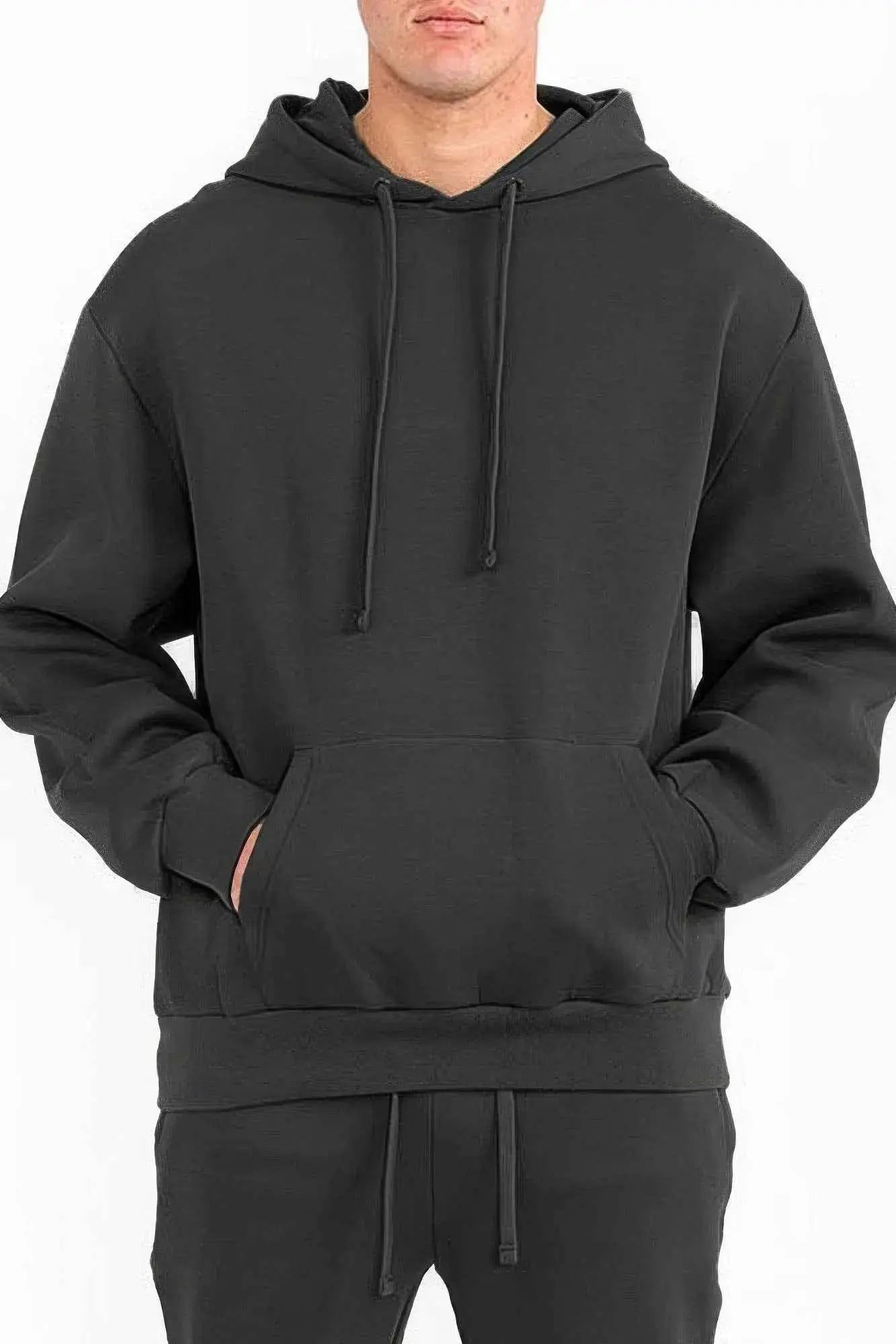 Mens Solid Tech Fleece Hoodie - Mr Lou’s Place