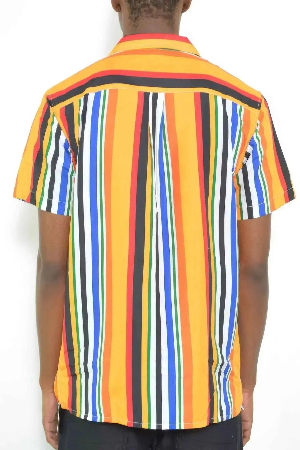 Mens Striped Button Down Shirt Print - Mr Lou’s Place