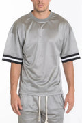 Mesh Sleeve Tape Athletic Tshirt - Mr Lou’s Place
