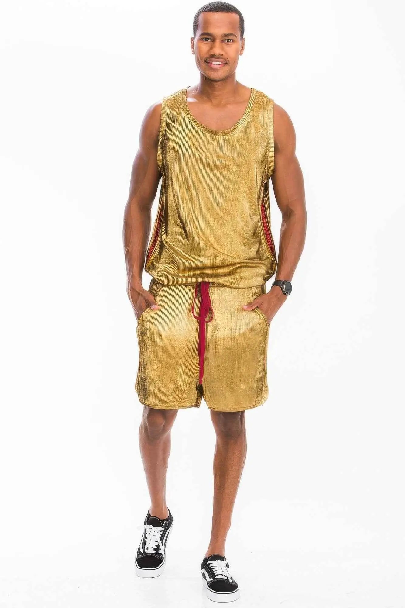 Metallic Flick Tank Top - Mr Lou’s Place