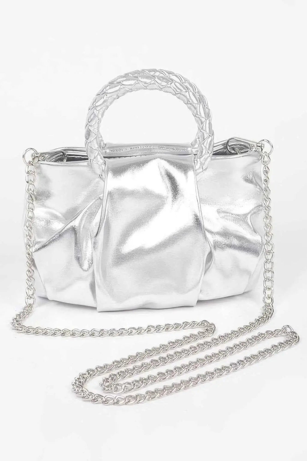 Metallic Top Handle Crossbody Bag - Mr Lou’s Place