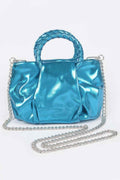 Metallic Top Handle Crossbody Bag - Mr Lou’s Place