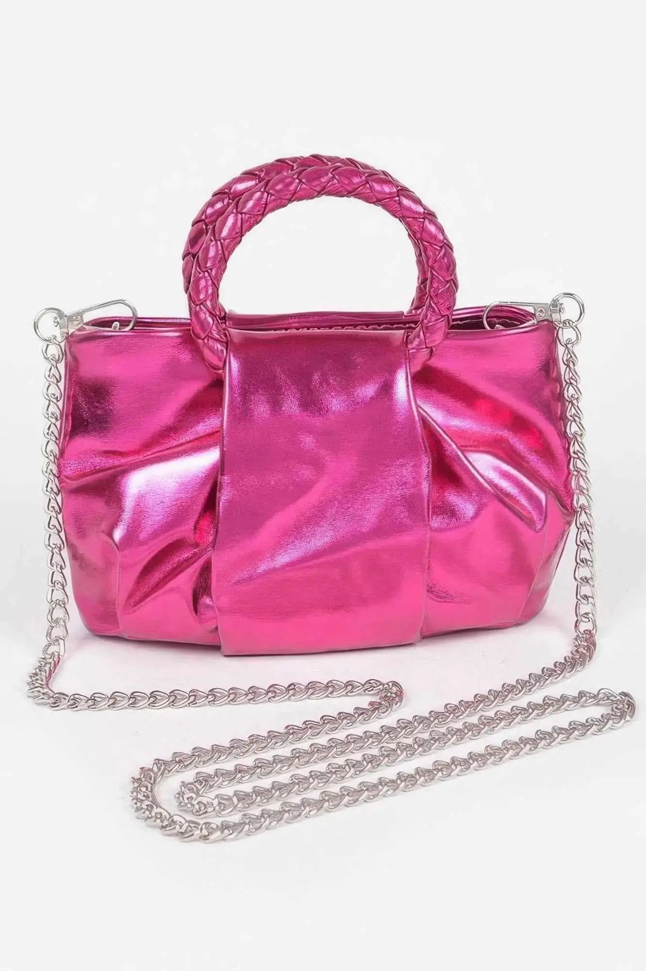 Metallic Top Handle Crossbody Bag - Mr Lou’s Place